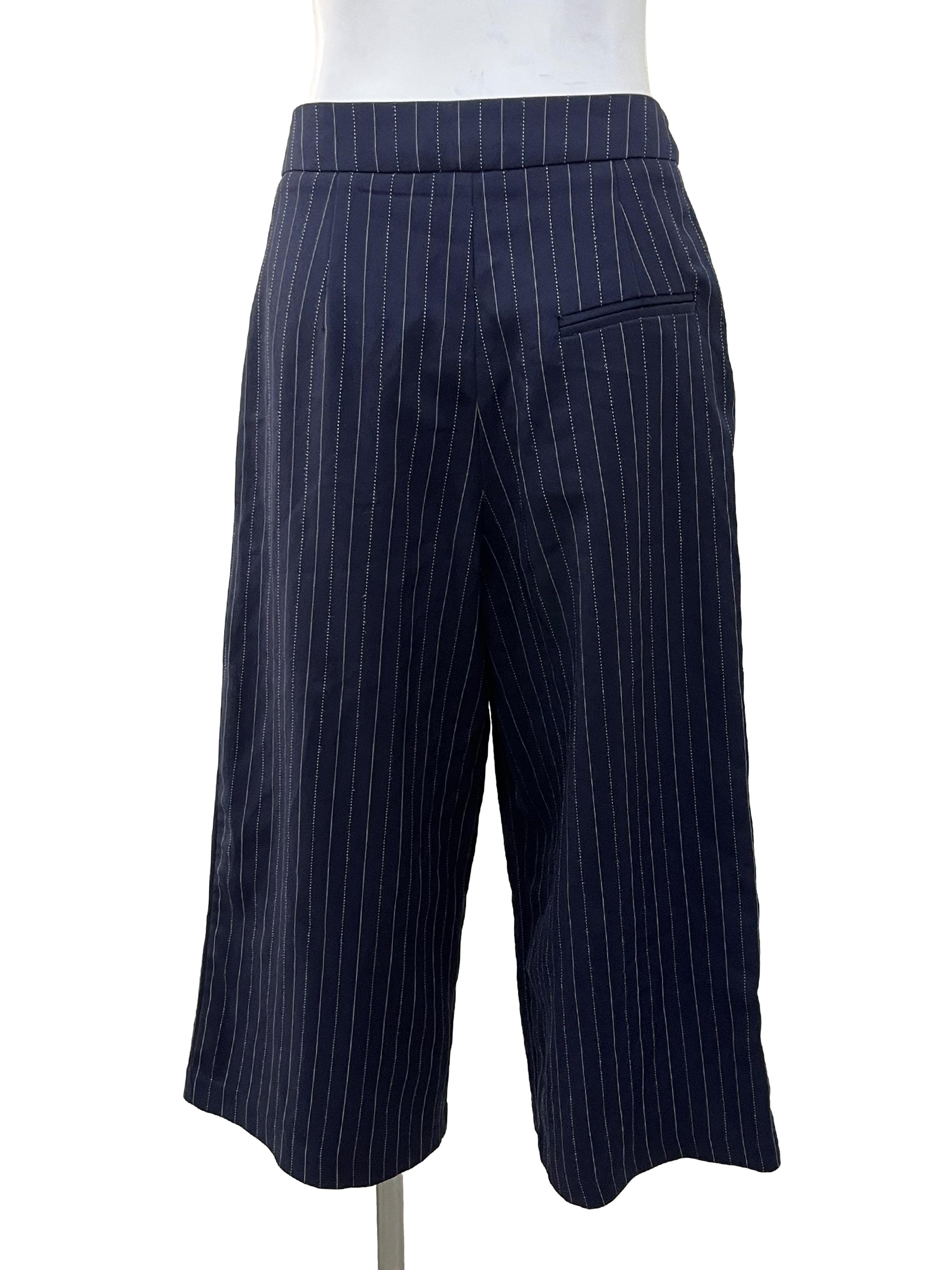 Dark Blue Pinstripe Pants