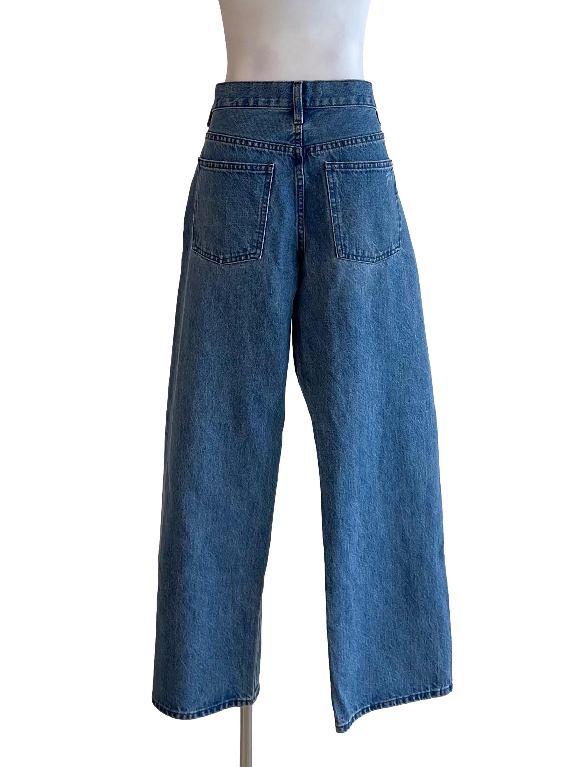 Light Blue Straight Baggy Jeans