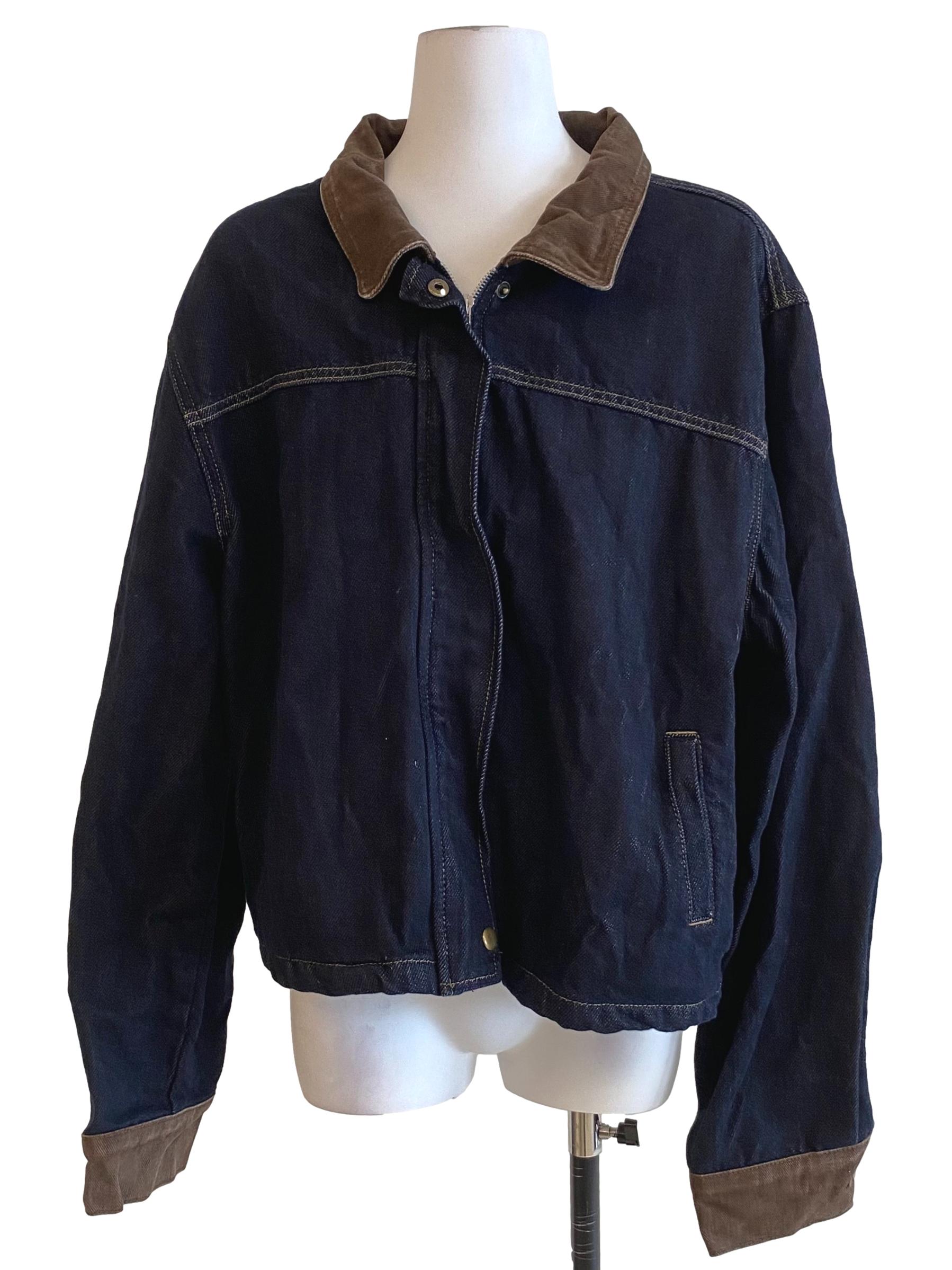 Blue Denim Collared Jacket