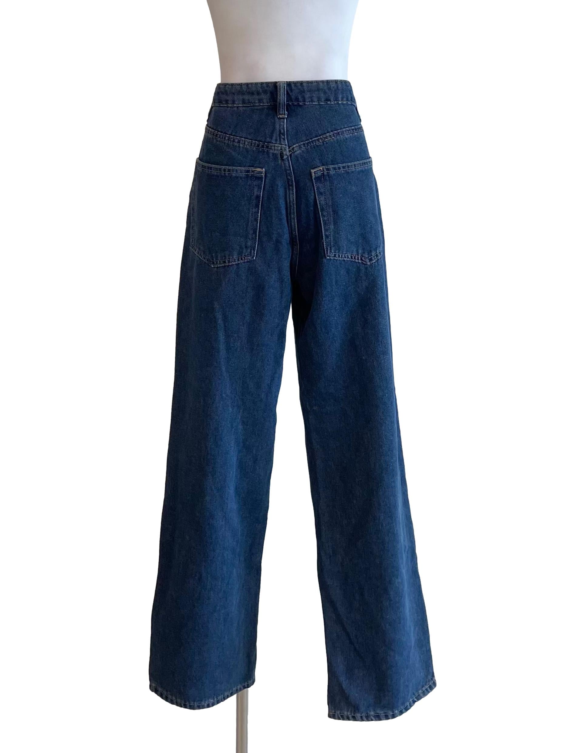 Ash Blue Faded Baggy Jeans