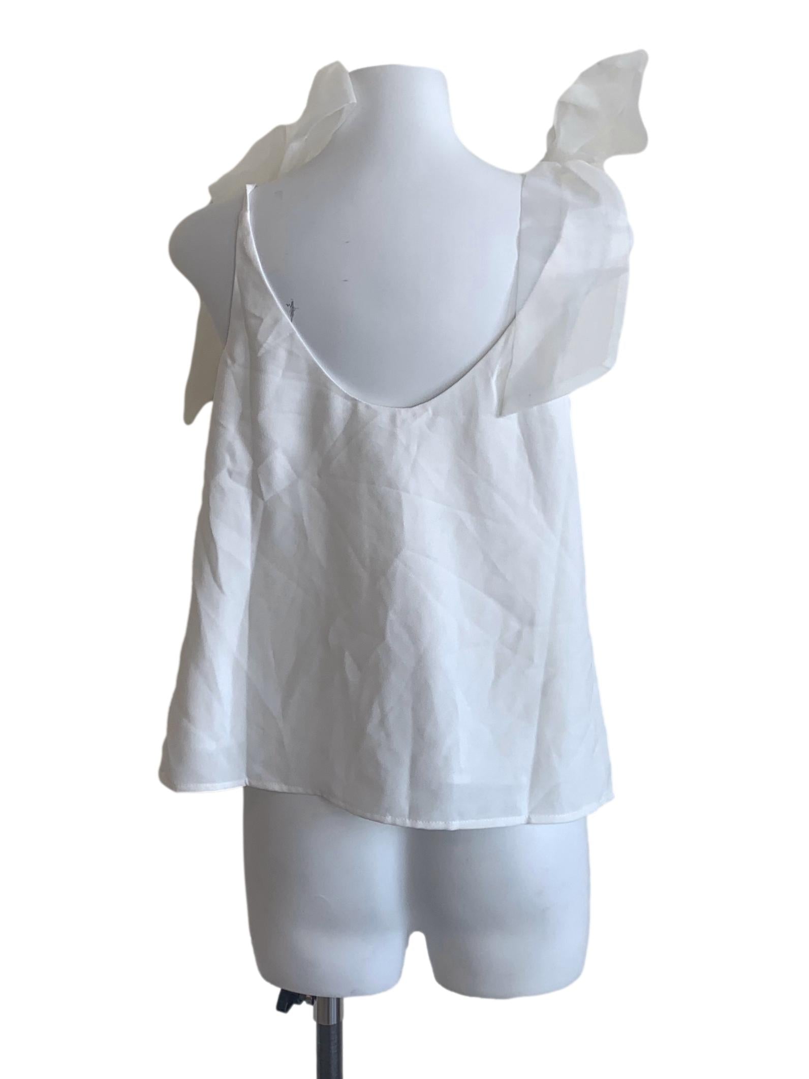 White V Neck Tank Top LB