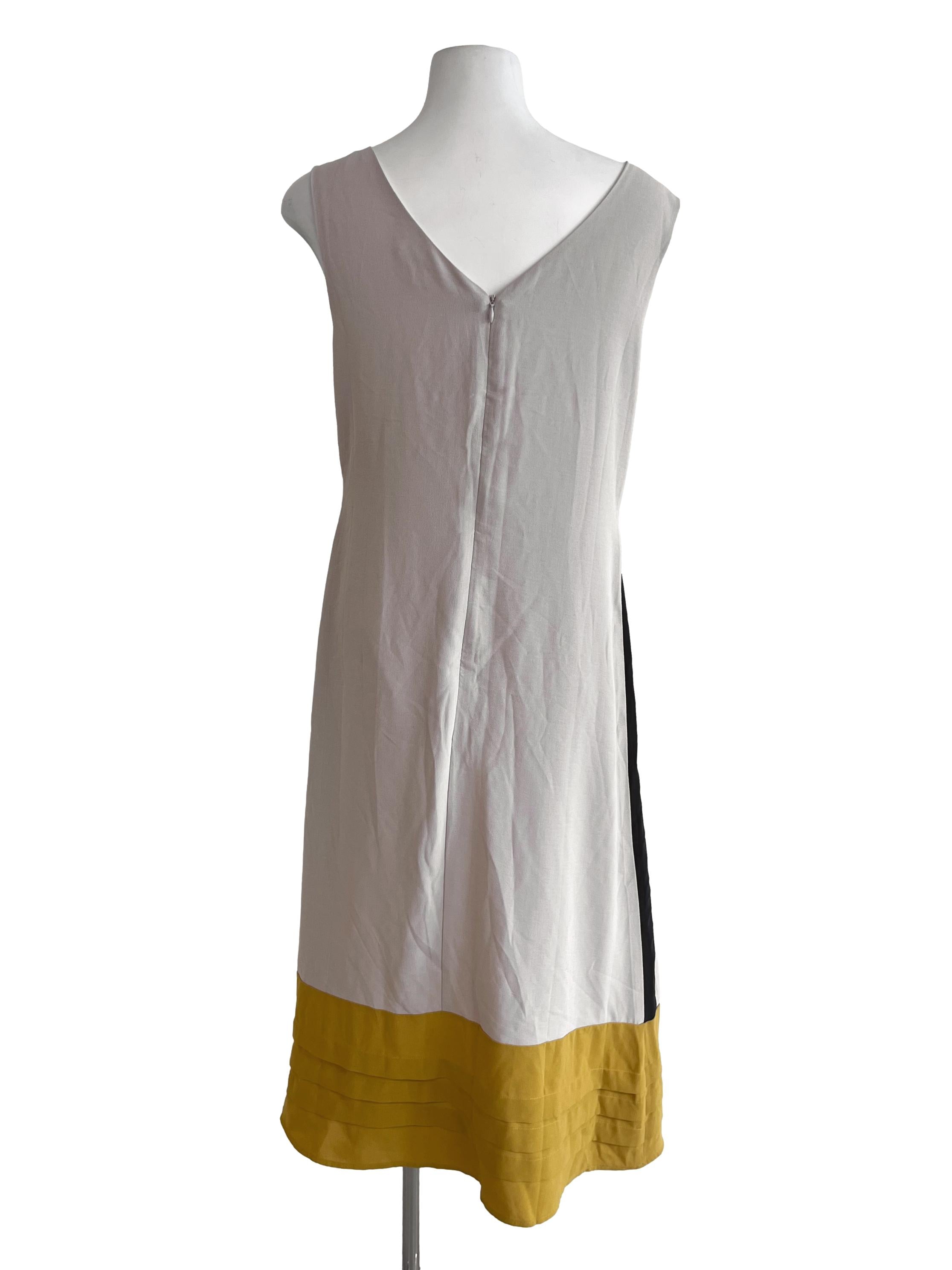 Ivory Based Multi Coloured Patterned Dress