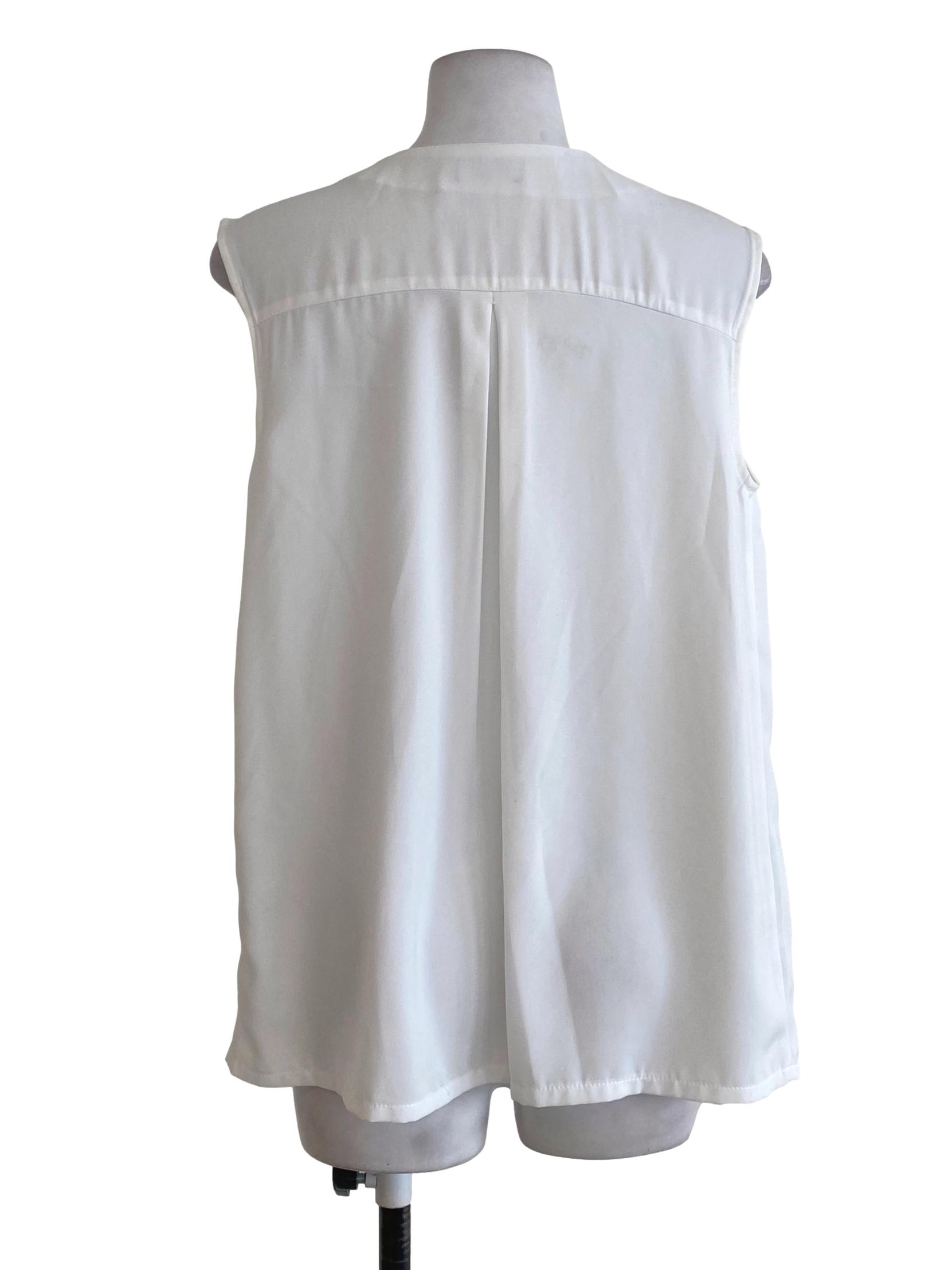 White Zipper Top