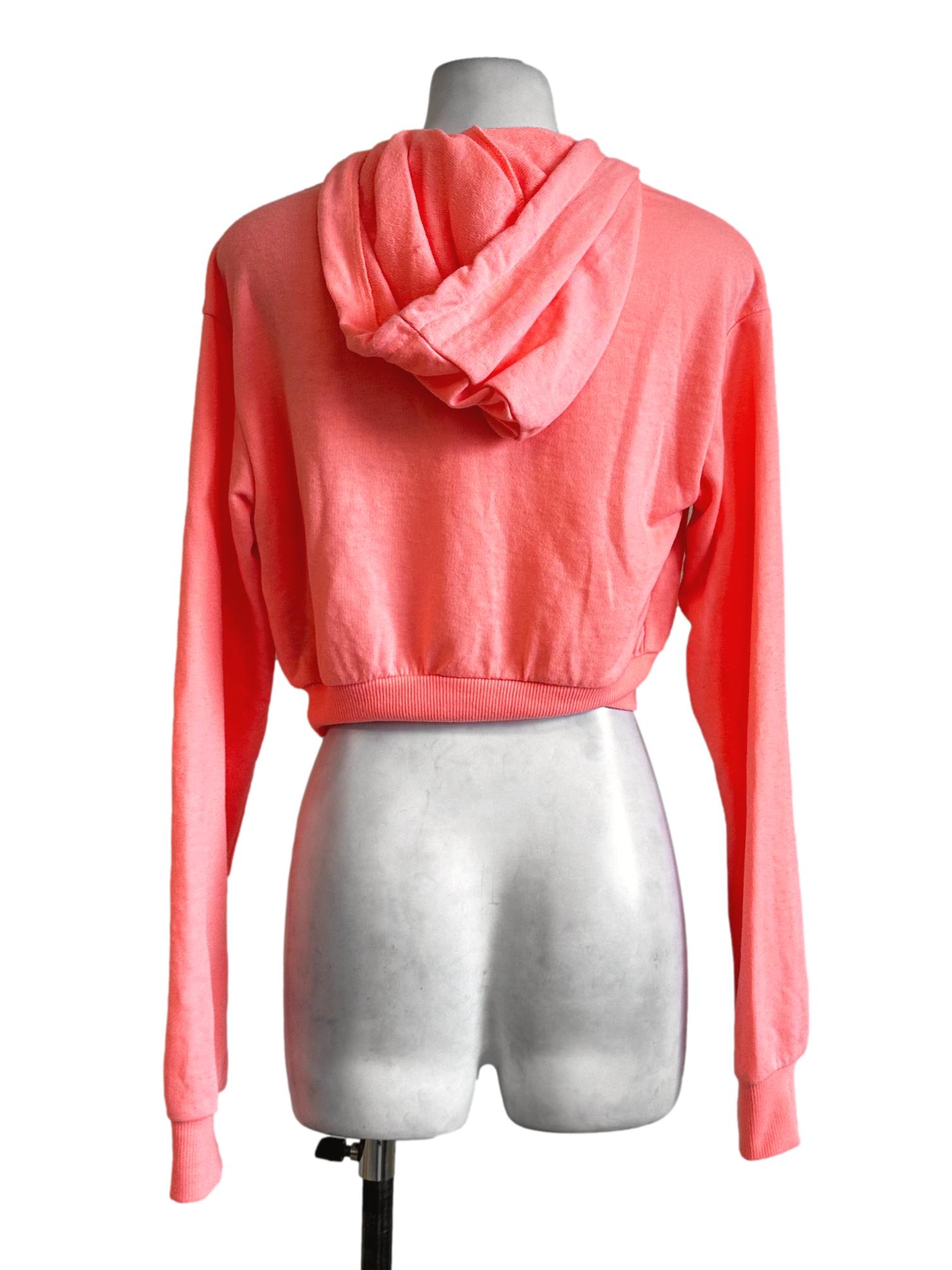 Coral Pink Plain Crop Top