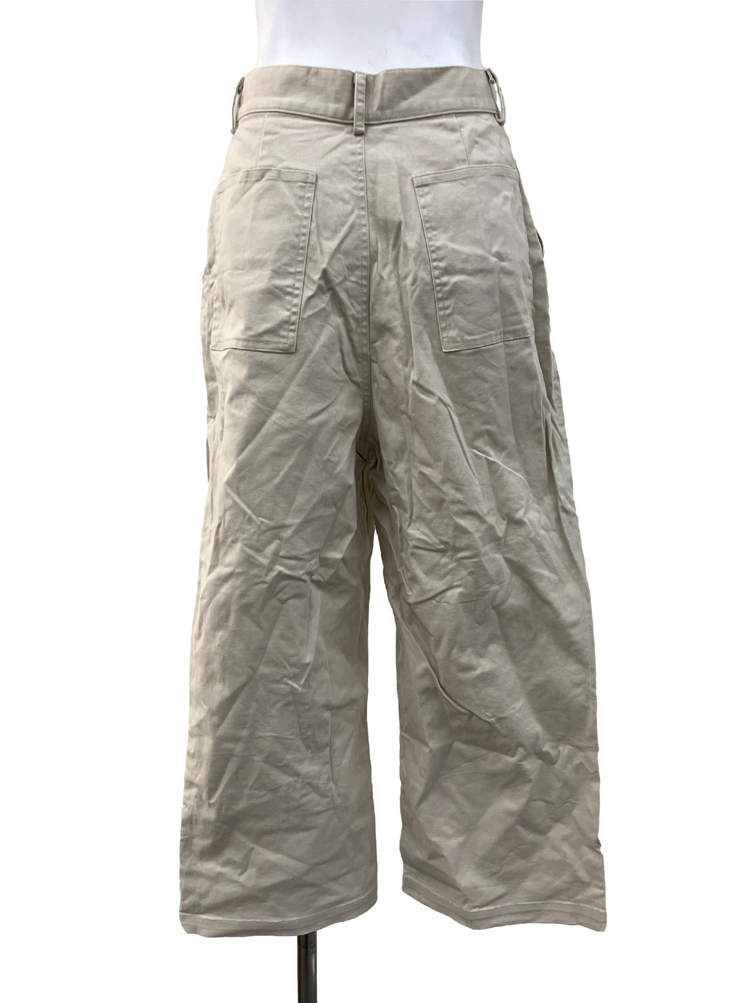 Cream Straight Cut Pants