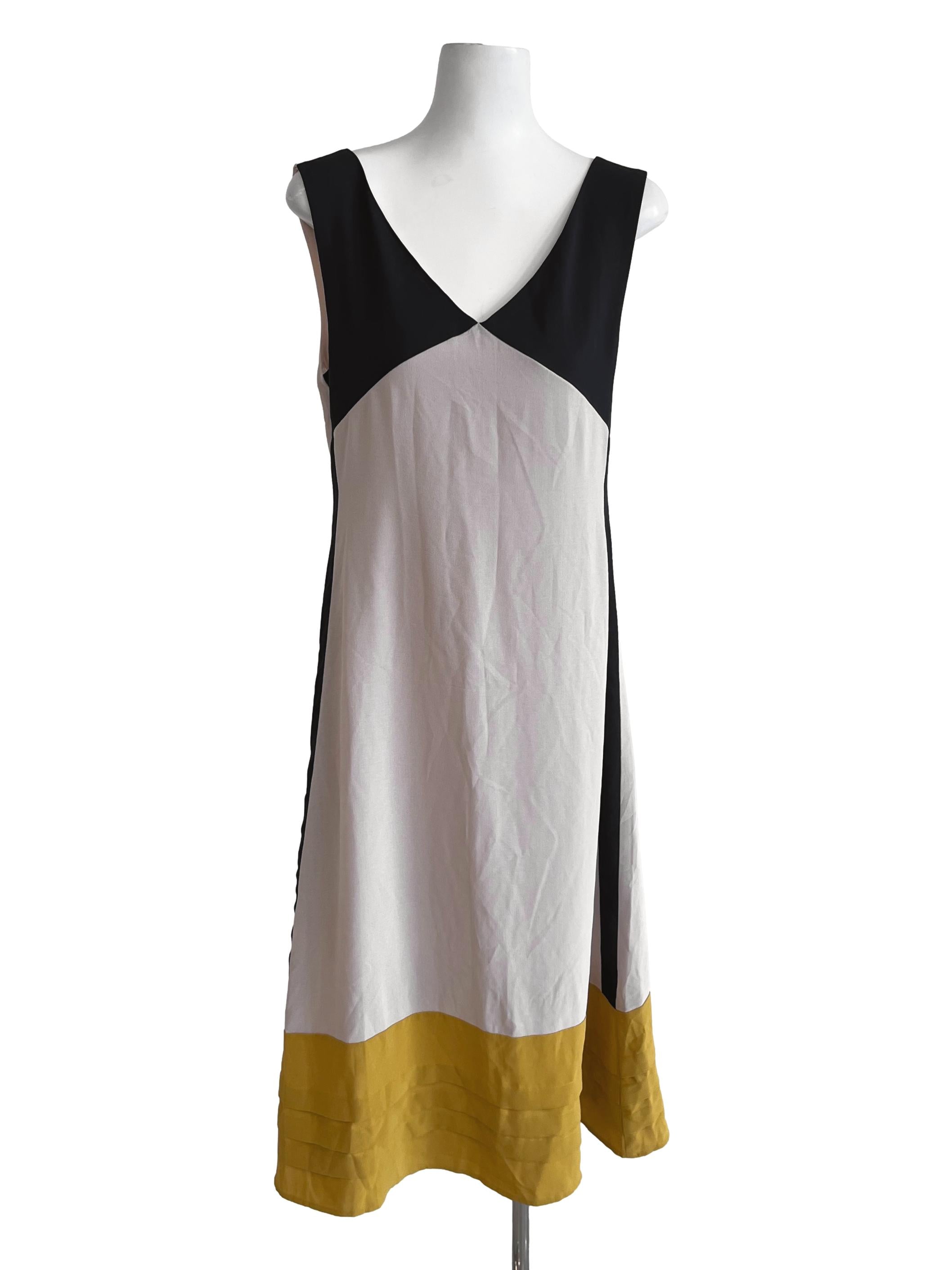Ivory Based Multi Coloured Patterned Dress
