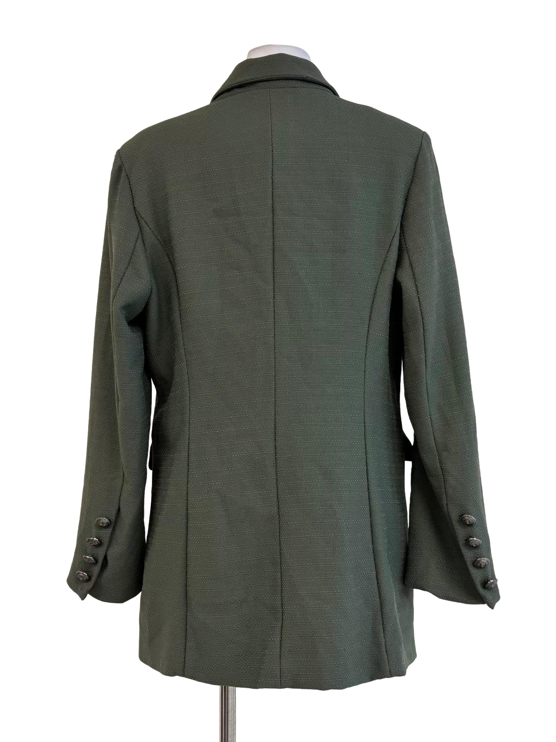 Basil Green Double Button Blazer
