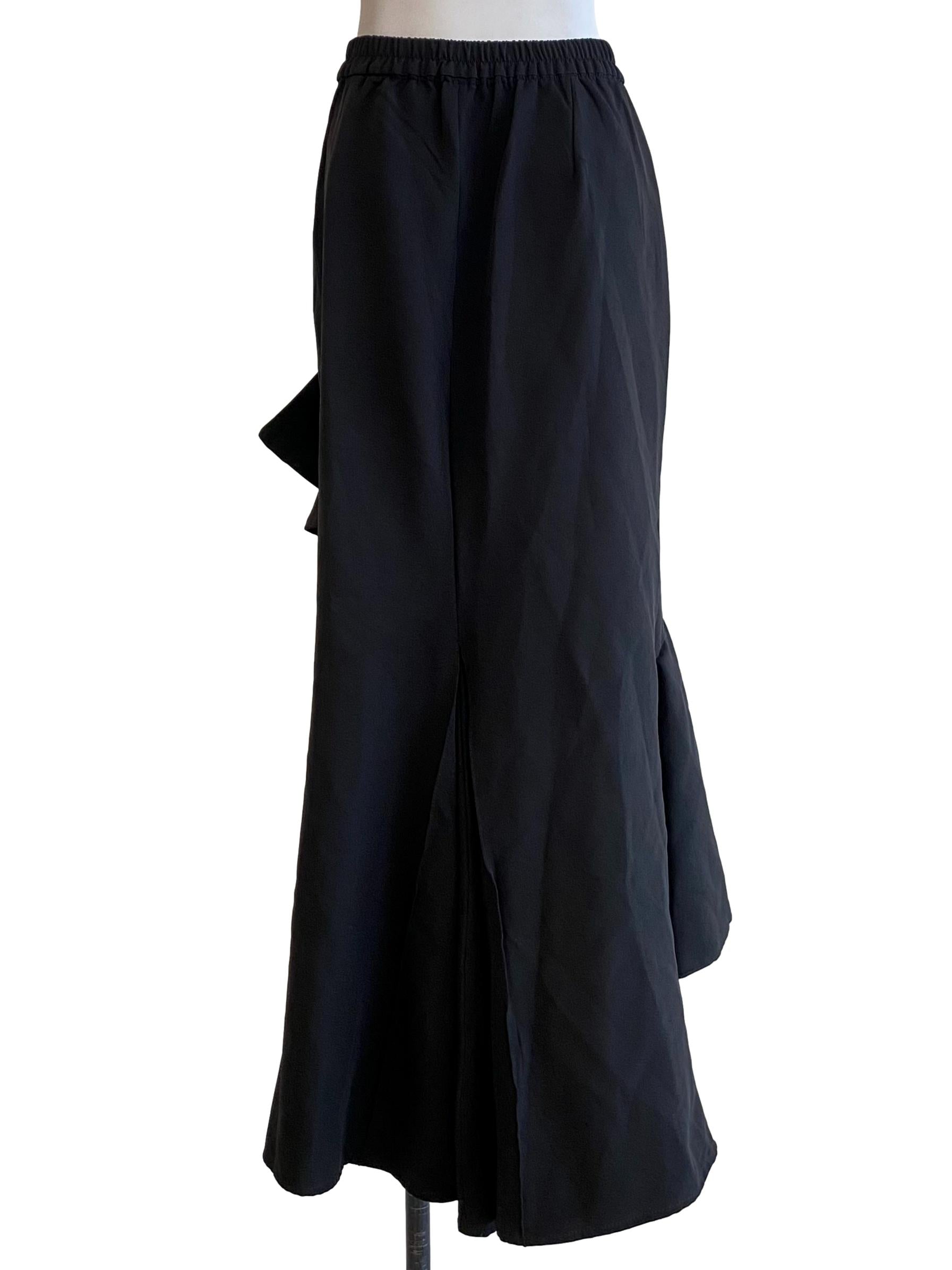 Night Black Mermaid Asymmetric Skirt