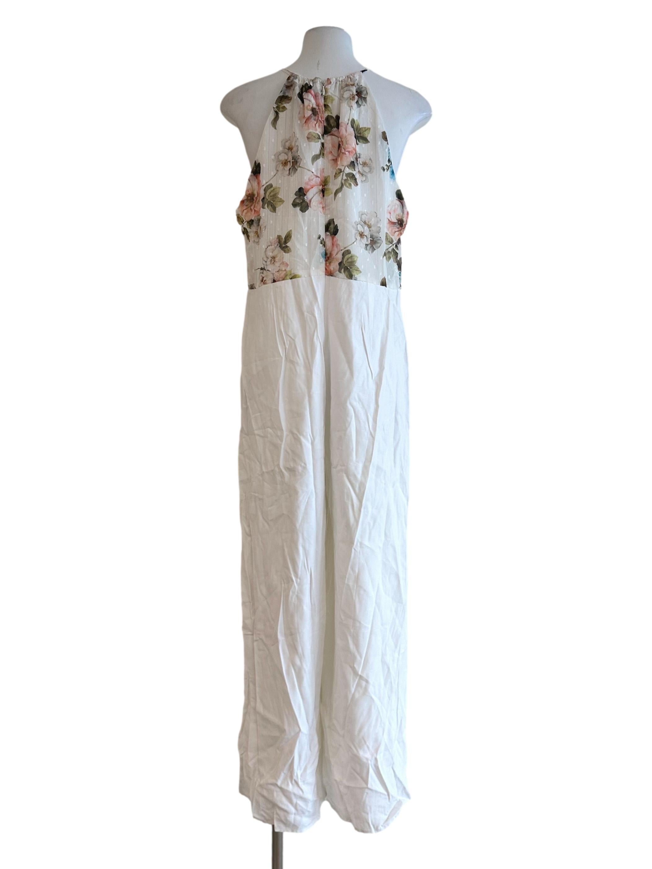 Porcelain White Flower Pattern Jumpsuit