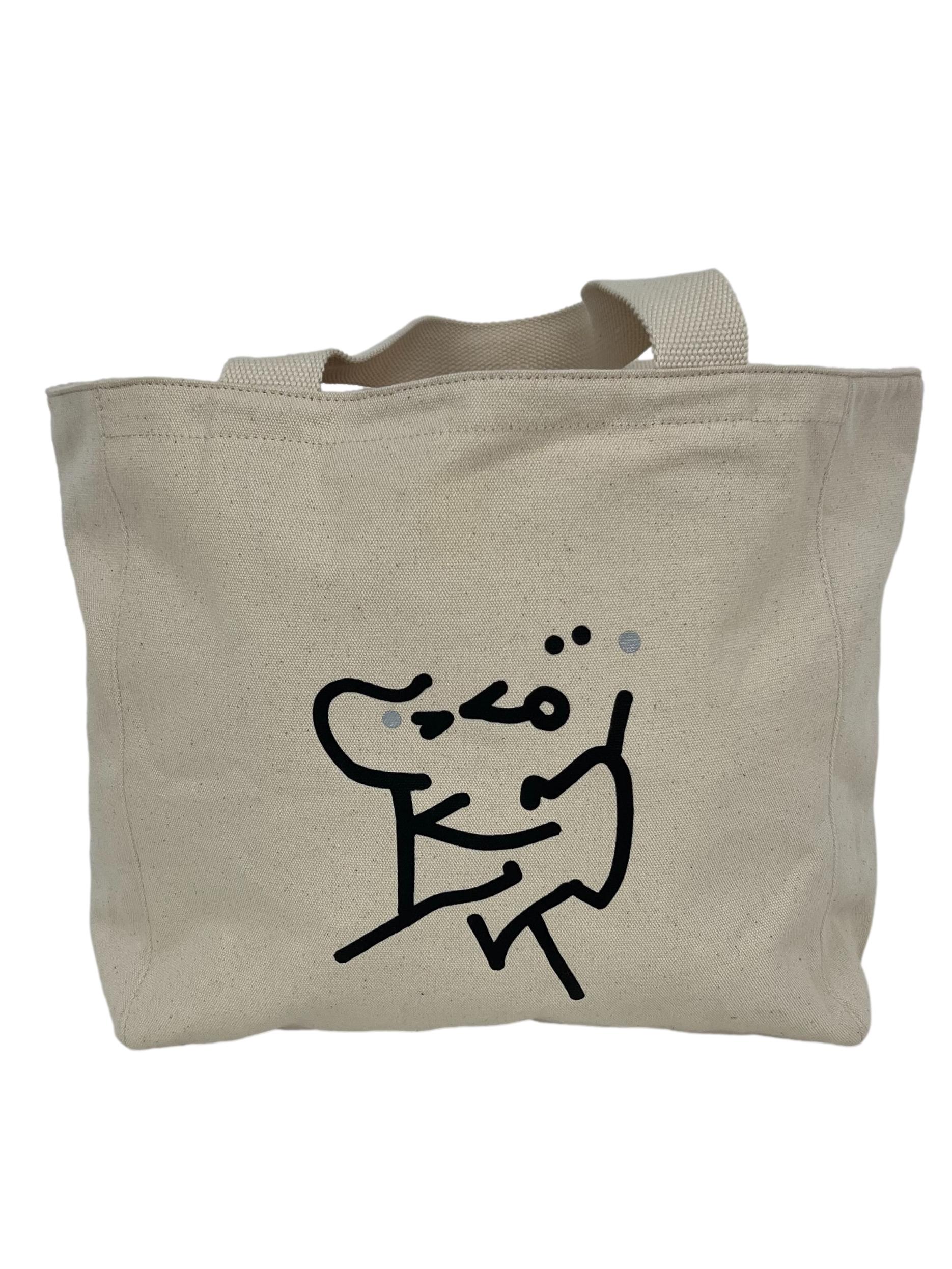 Cream Canvas Graphic Tote Bag CSN