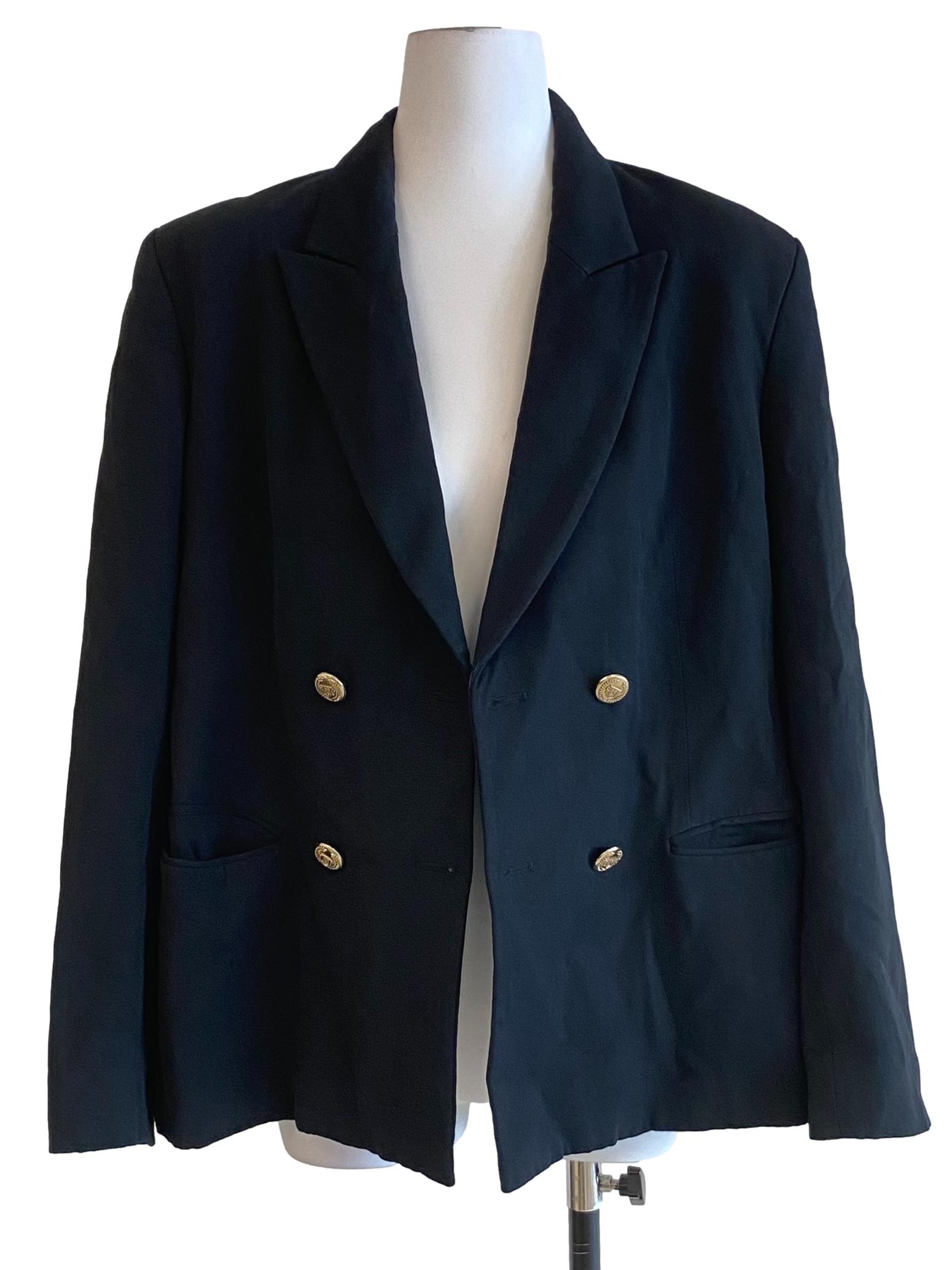 Night Black Double Breasted Blazer