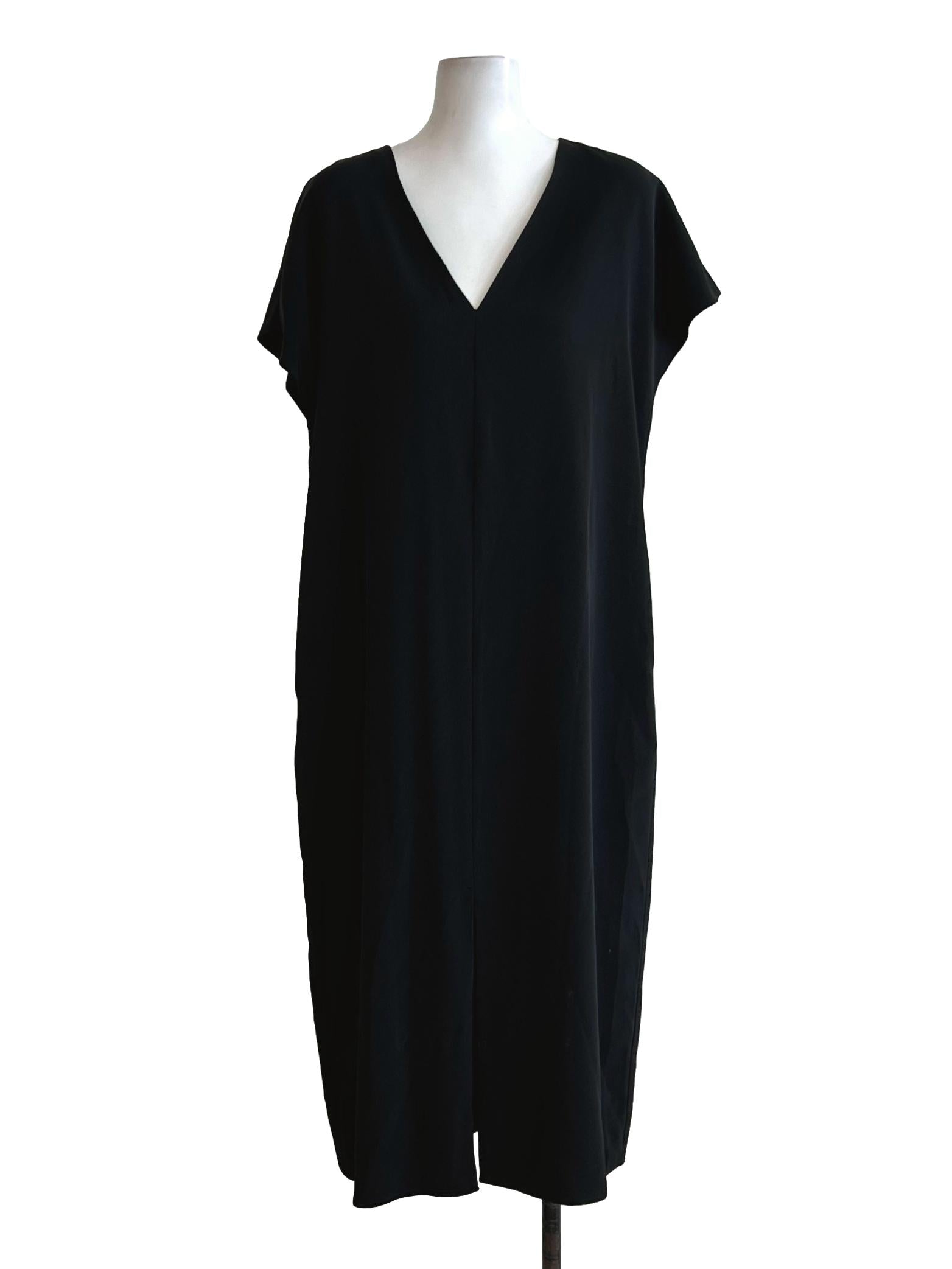 Black V-Neck Dress OSN