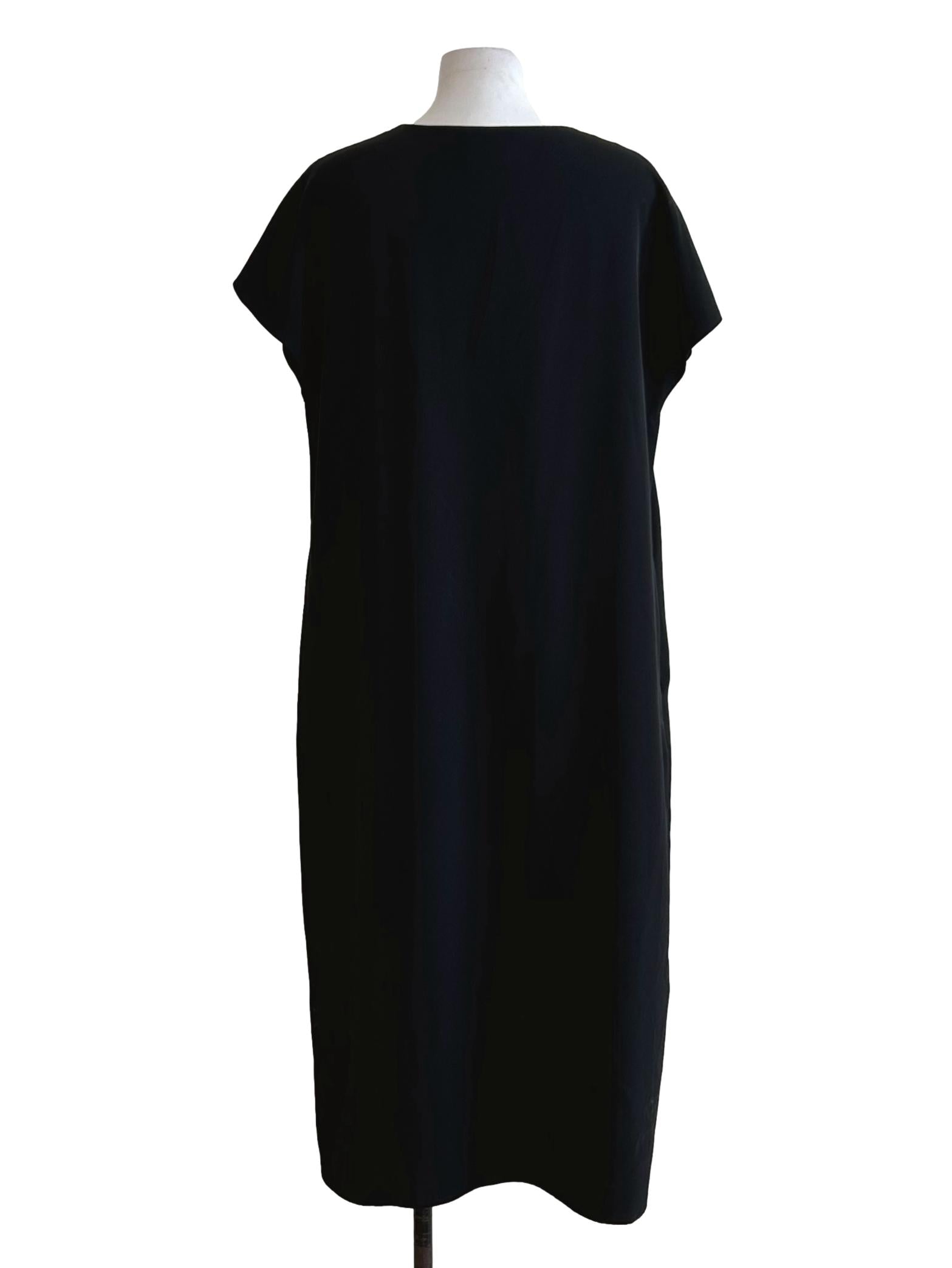 Black V-Neck Dress OSN
