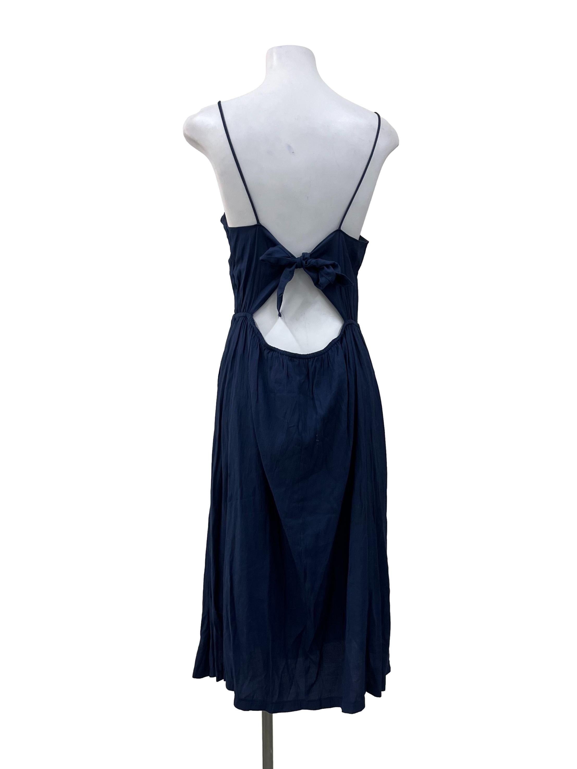 Dark Blue Tie Back Dress