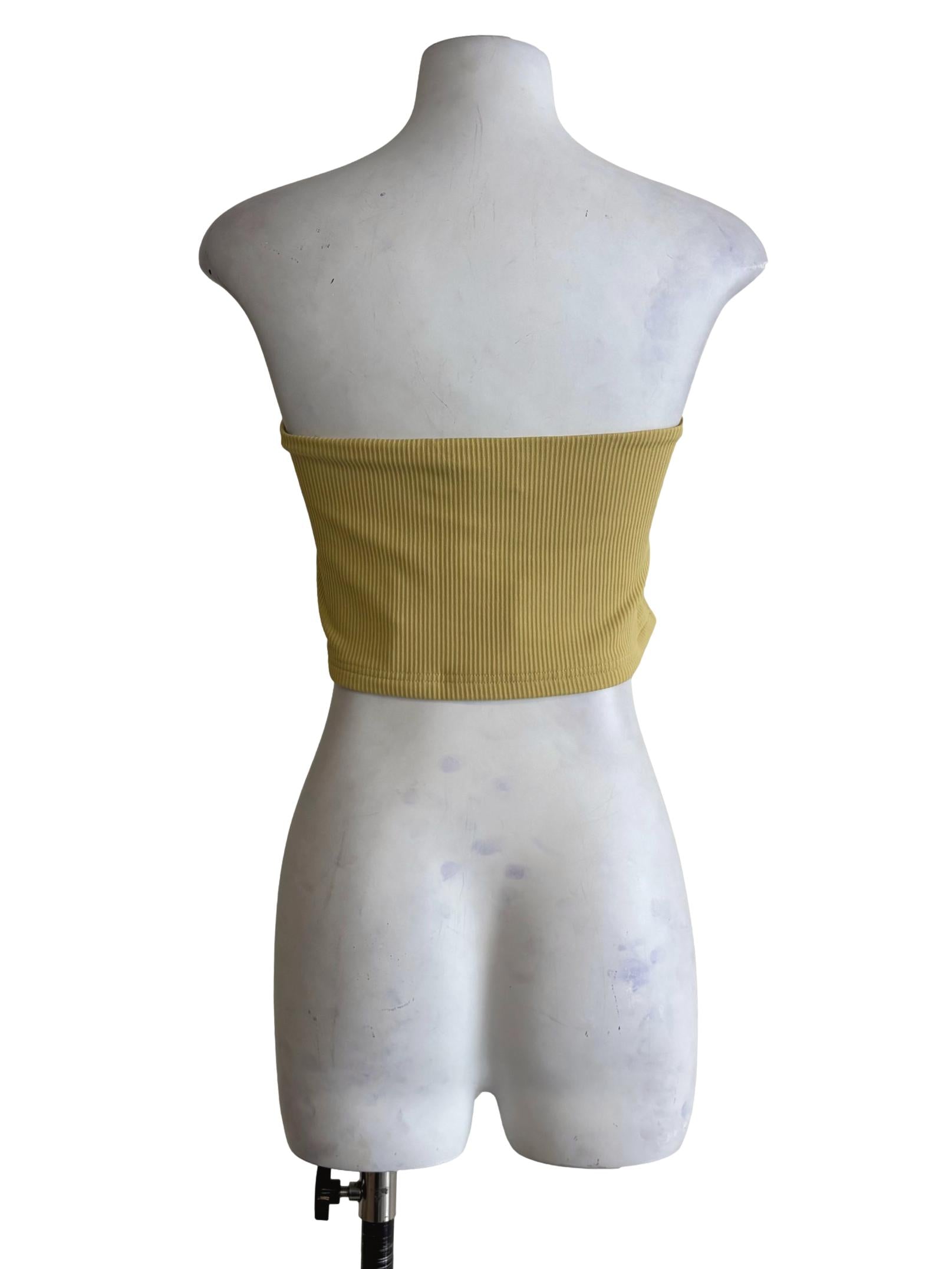 Yellow Kendie Basic Tube Padded Top
