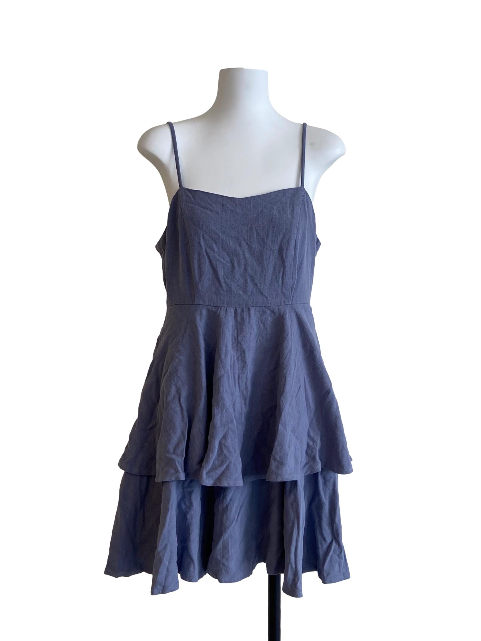 Spruce Black Layered Mini Dress