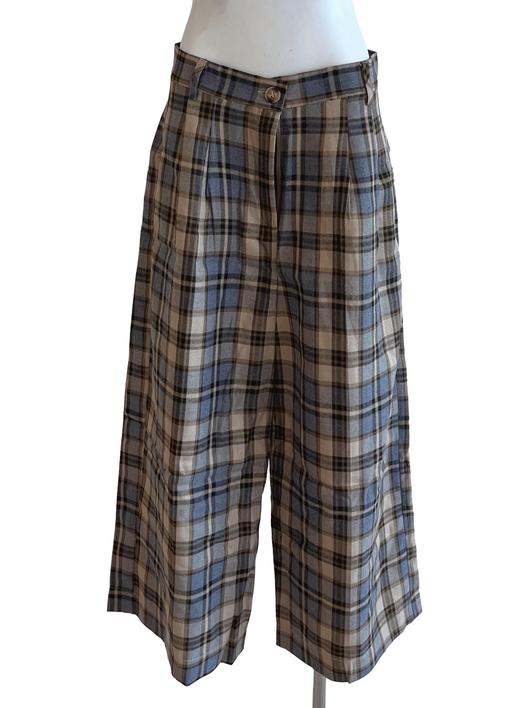Multi Coloured Tartan Patterned Pants TEM