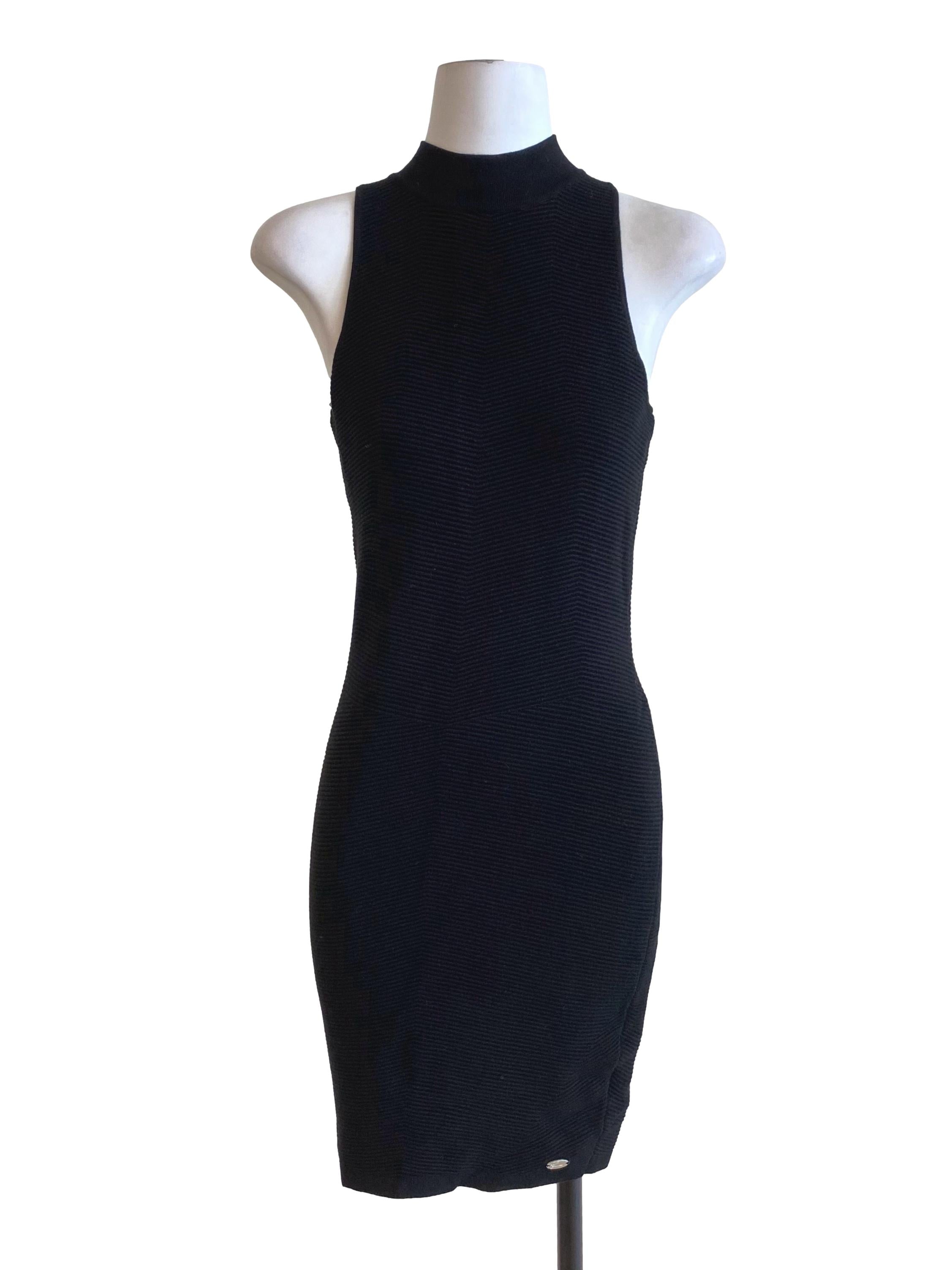 Jet Black Bodycon Mini Dress