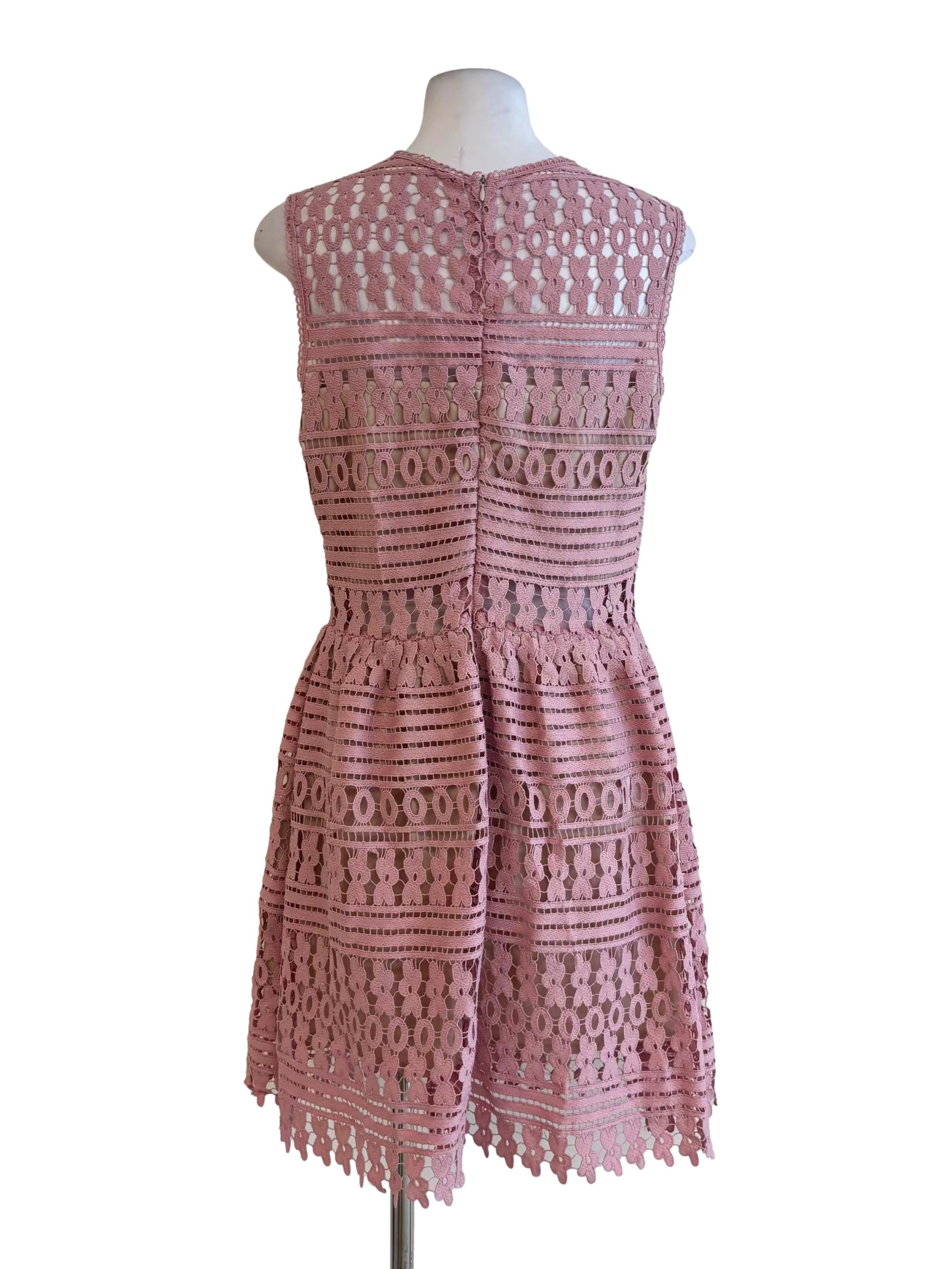 Sherbet Pink Sleeveless A-Line Dress