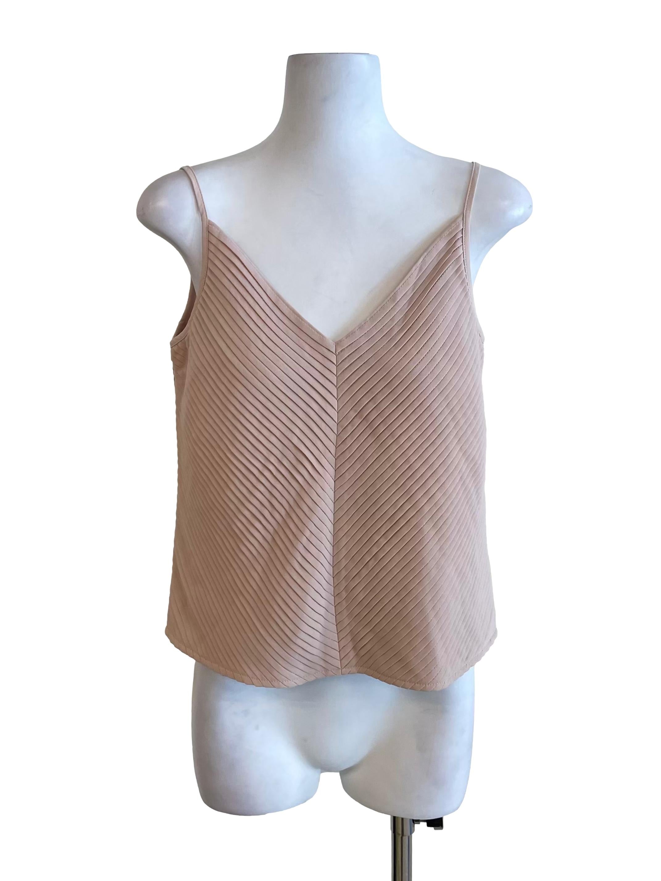 Sepia Pleats Square Camisole