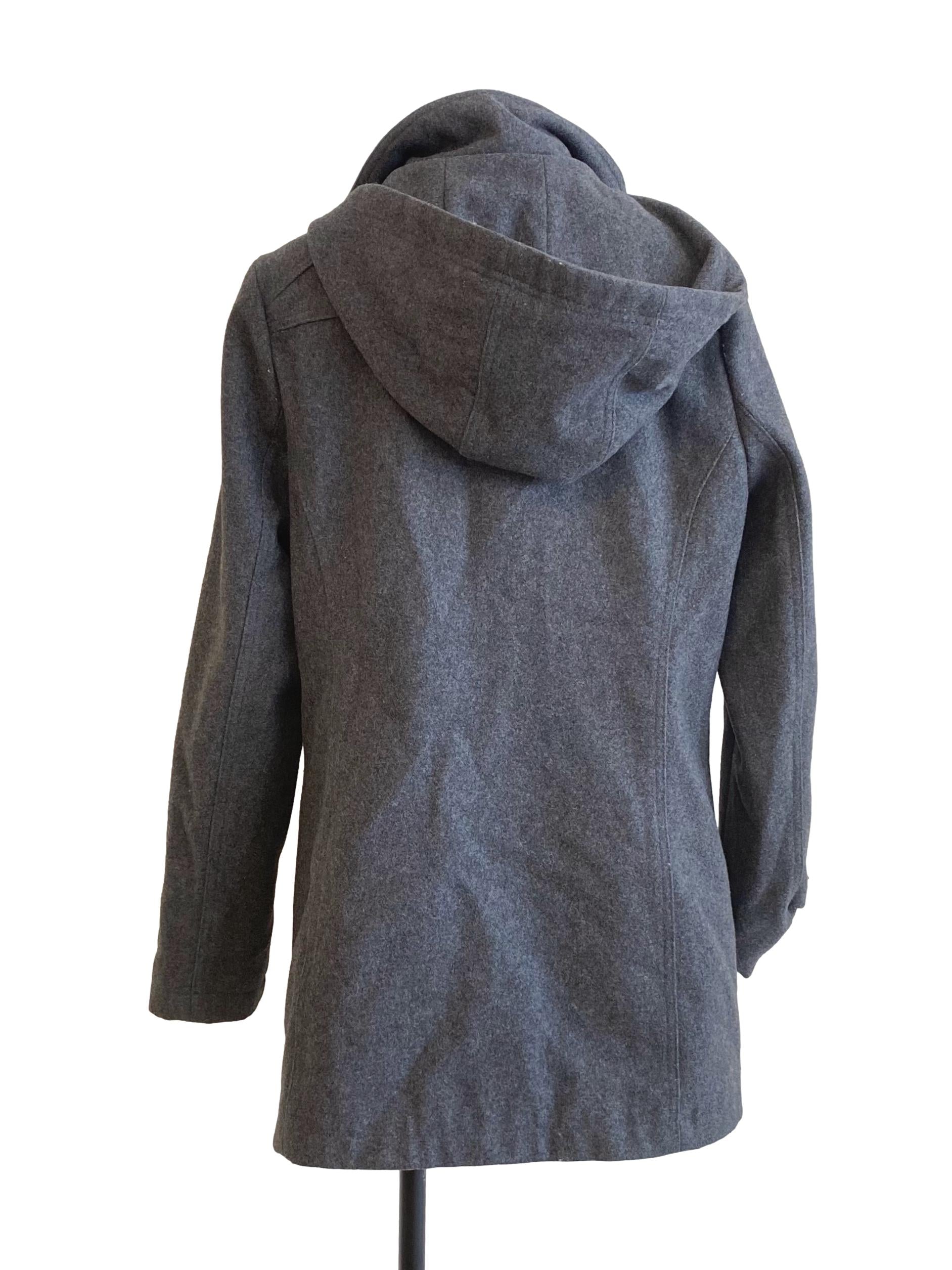 Grey Textured Collared Jacket