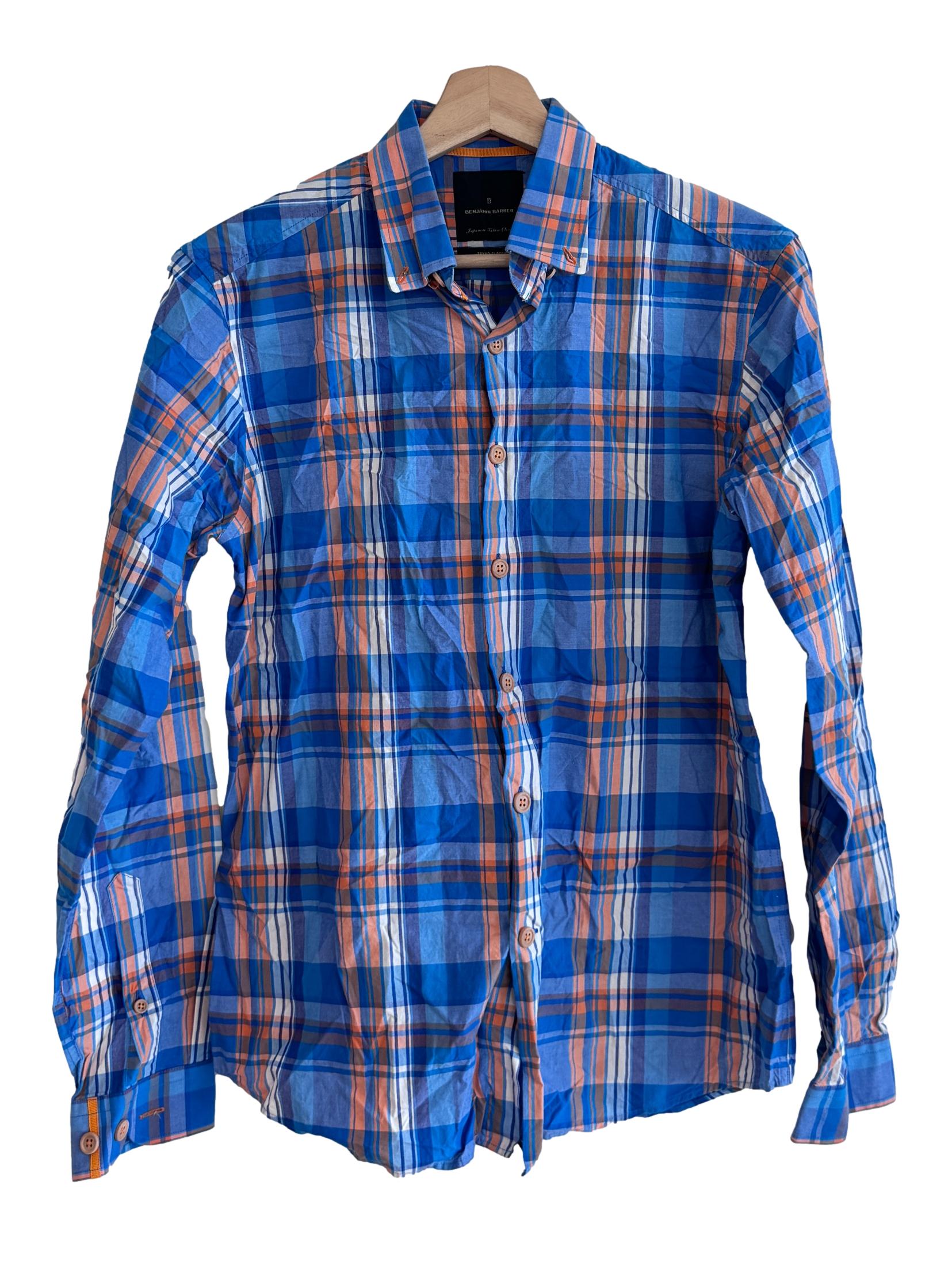 Blue Plaid Button Shirt