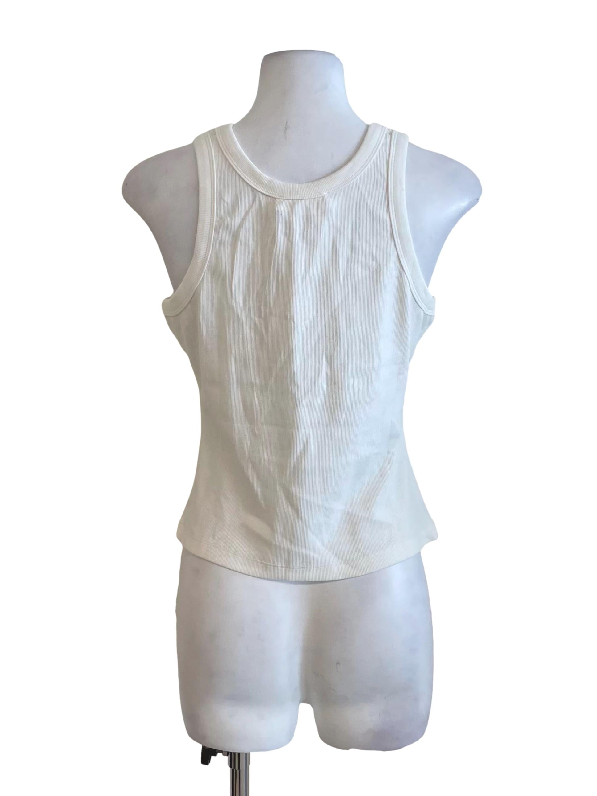 White Fitted Tank Top