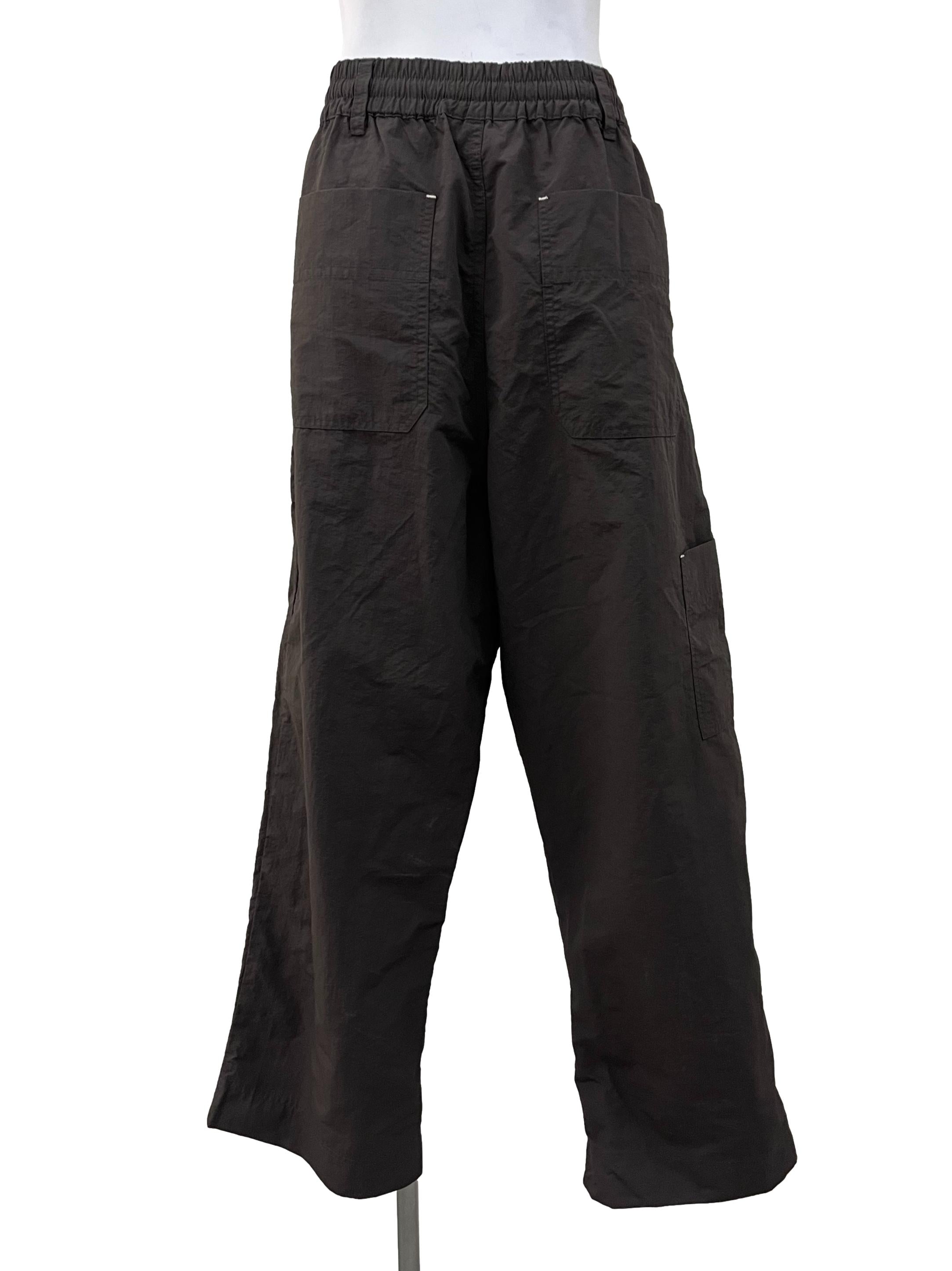 Charcoal Brown Nylon Work Trousers BTV