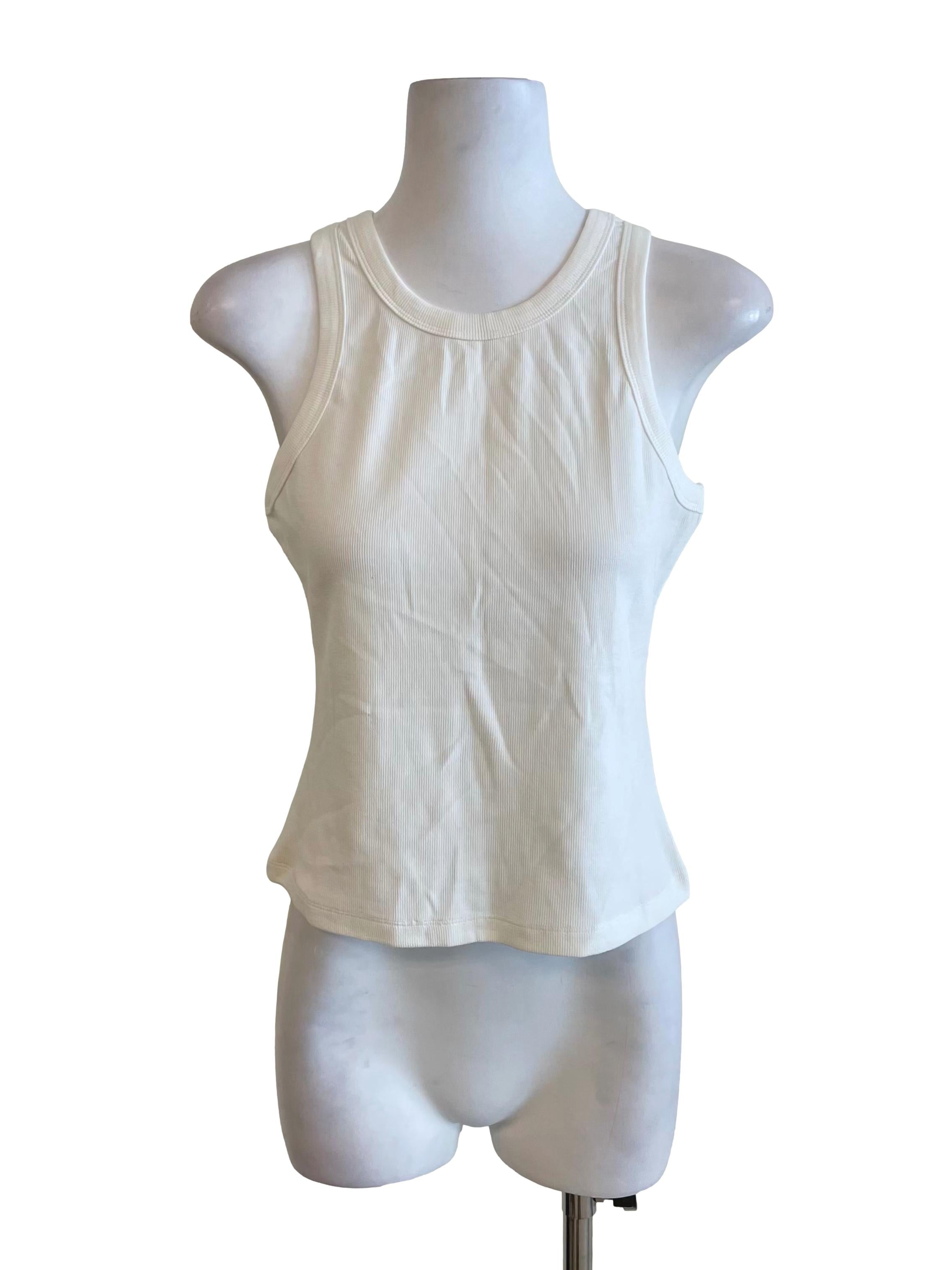 White Fitted Tank Top