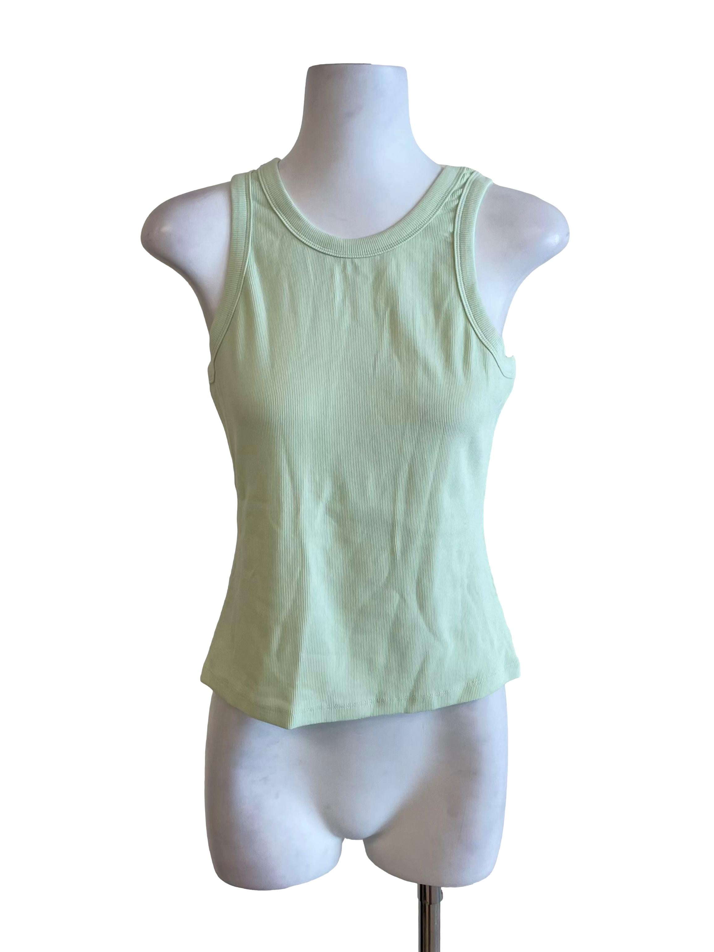 Pastel Green Fitted Tank Top
