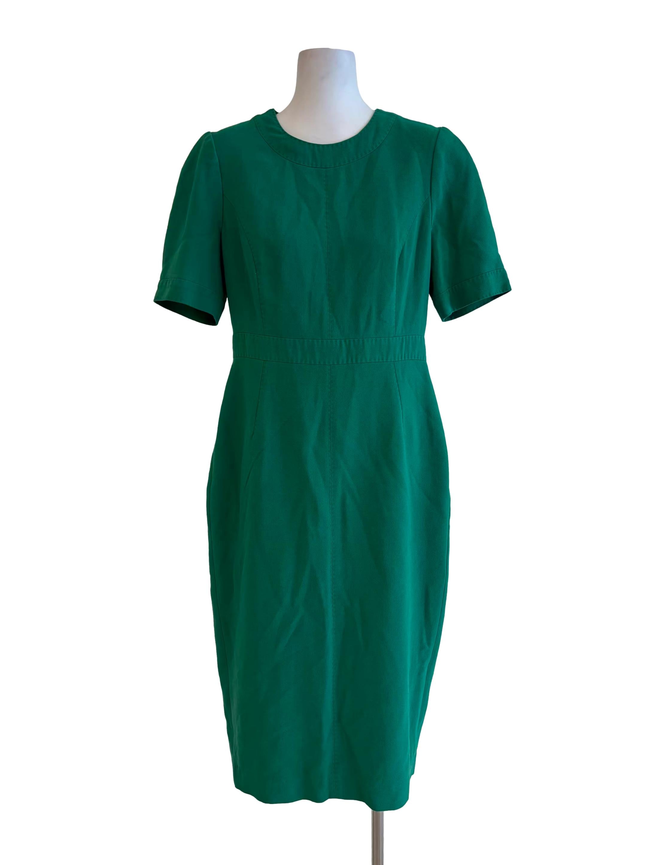 Jade Green Short Sleeve Pencil Dress