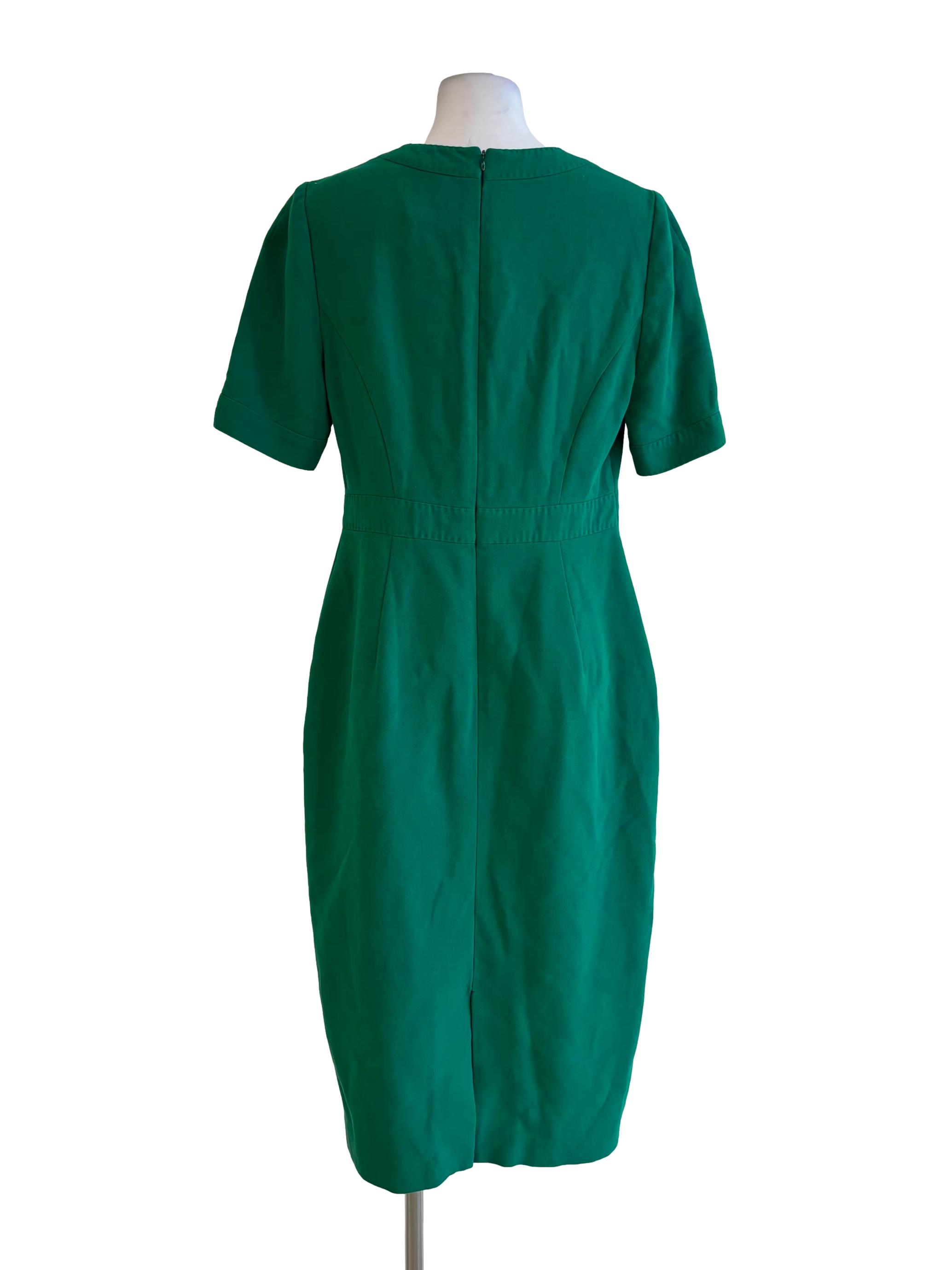 Jade Green Short Sleeve Pencil Dress