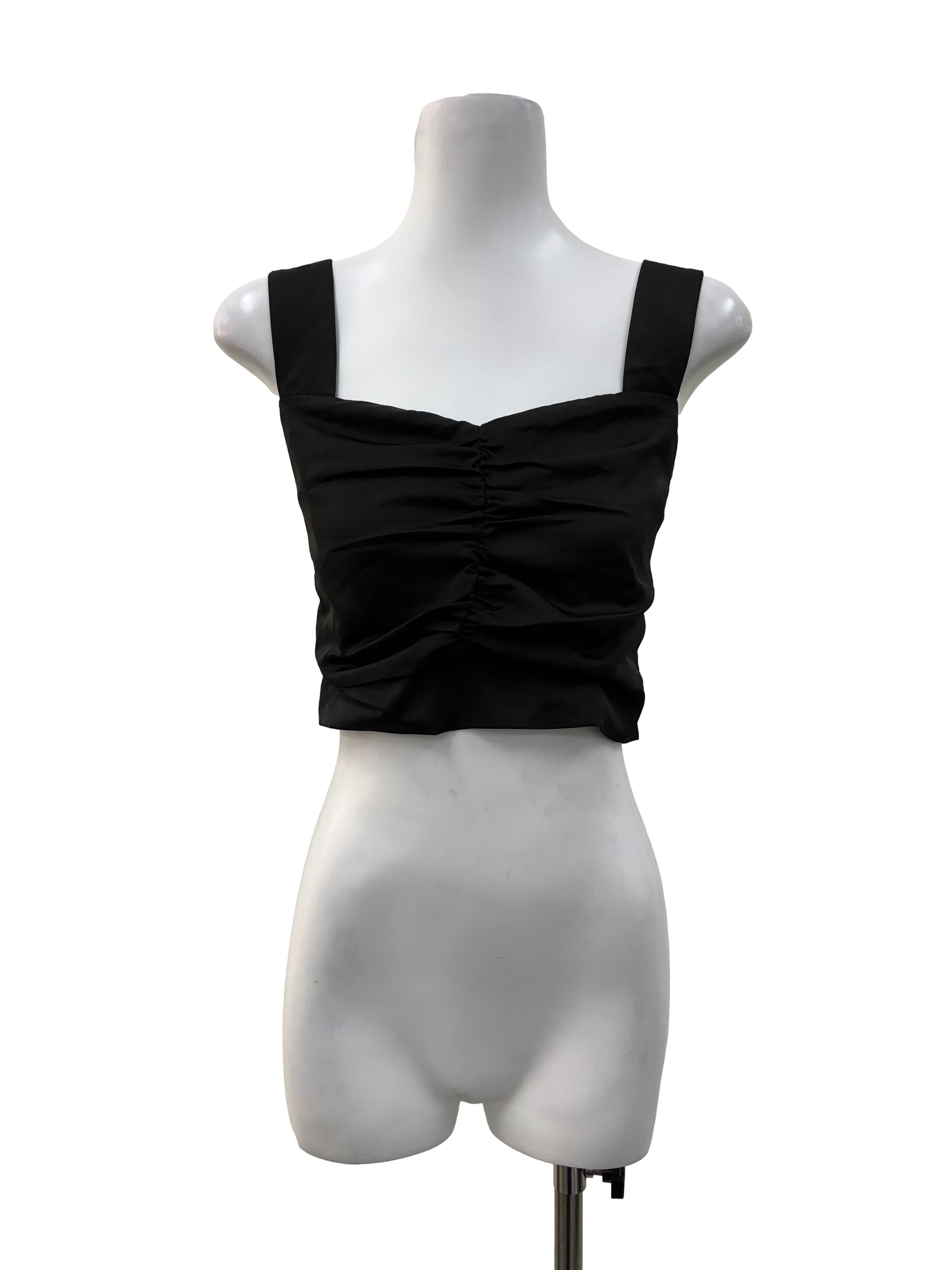 Black Ruched Top