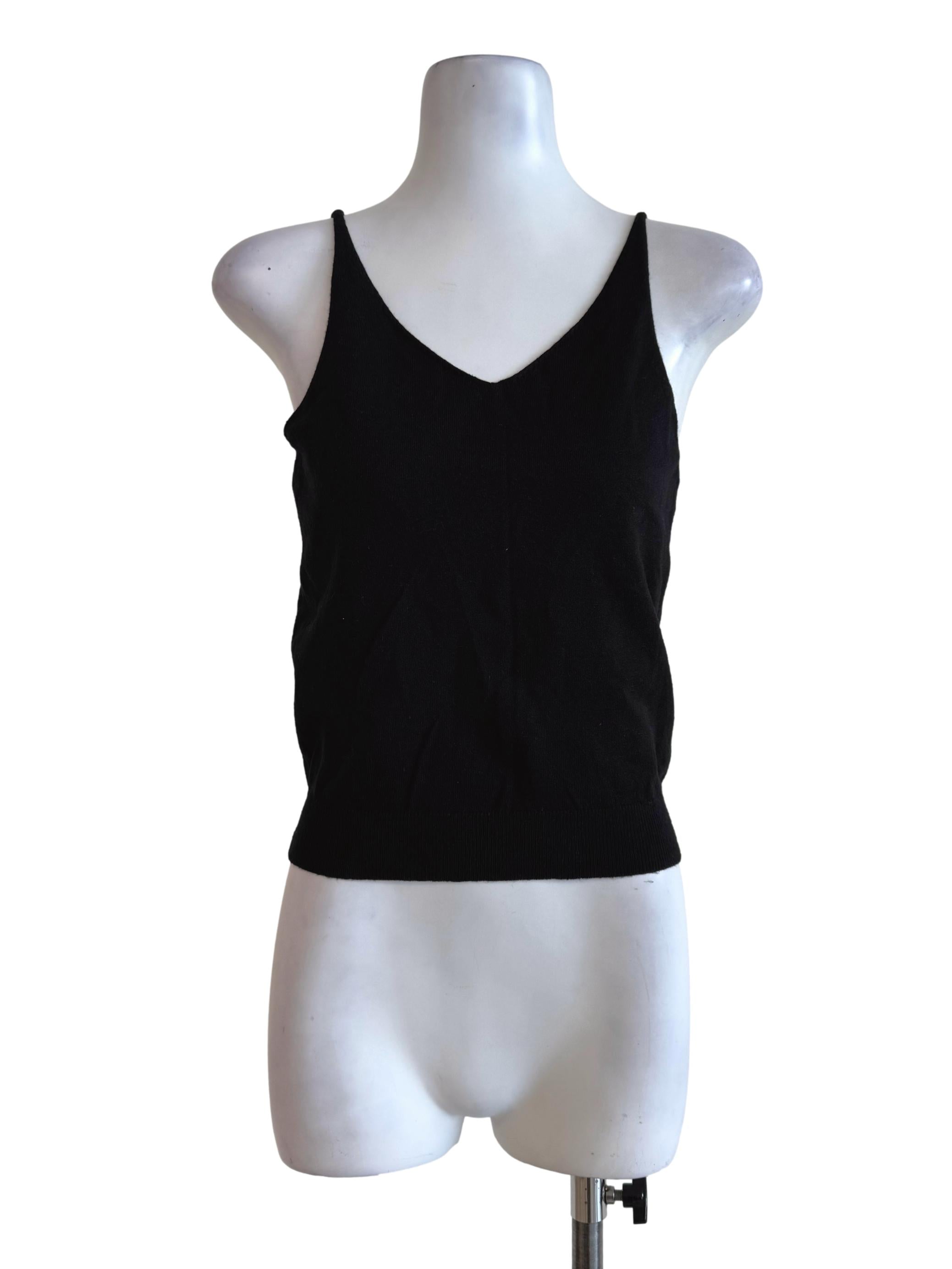 Pitch Black V Neck Camisole TTR