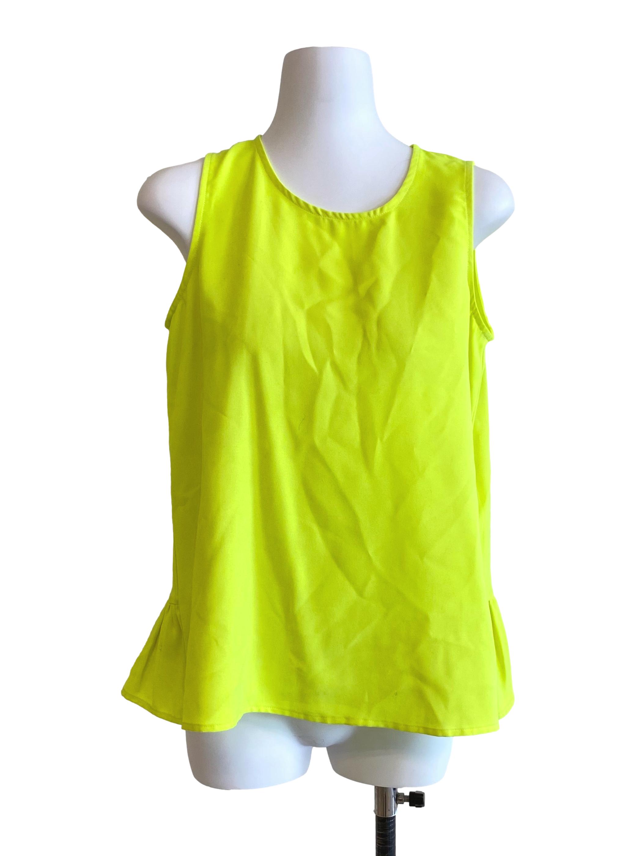 Lime Jewel Neck Top