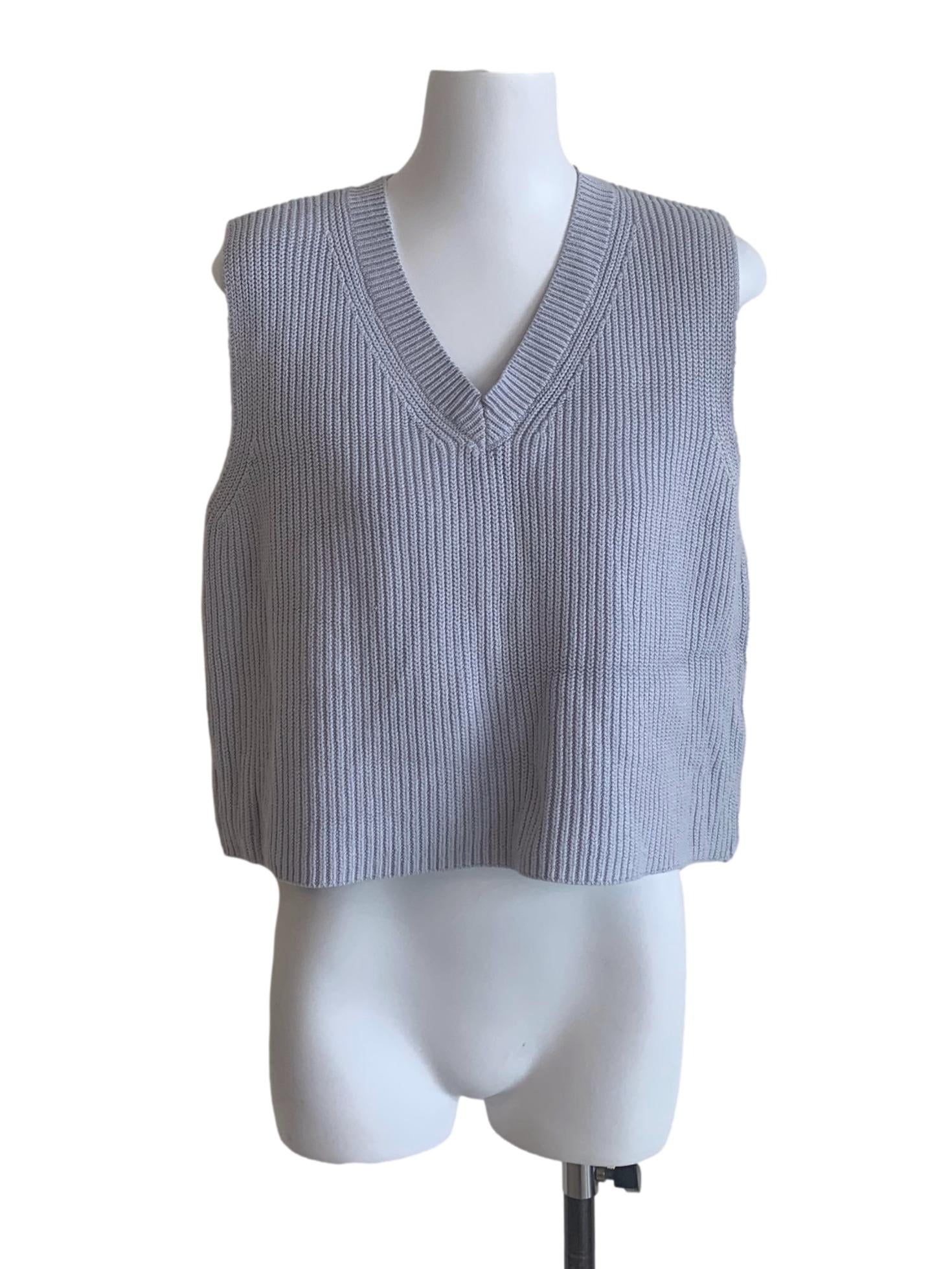 Stone Blue Knitted Vest
