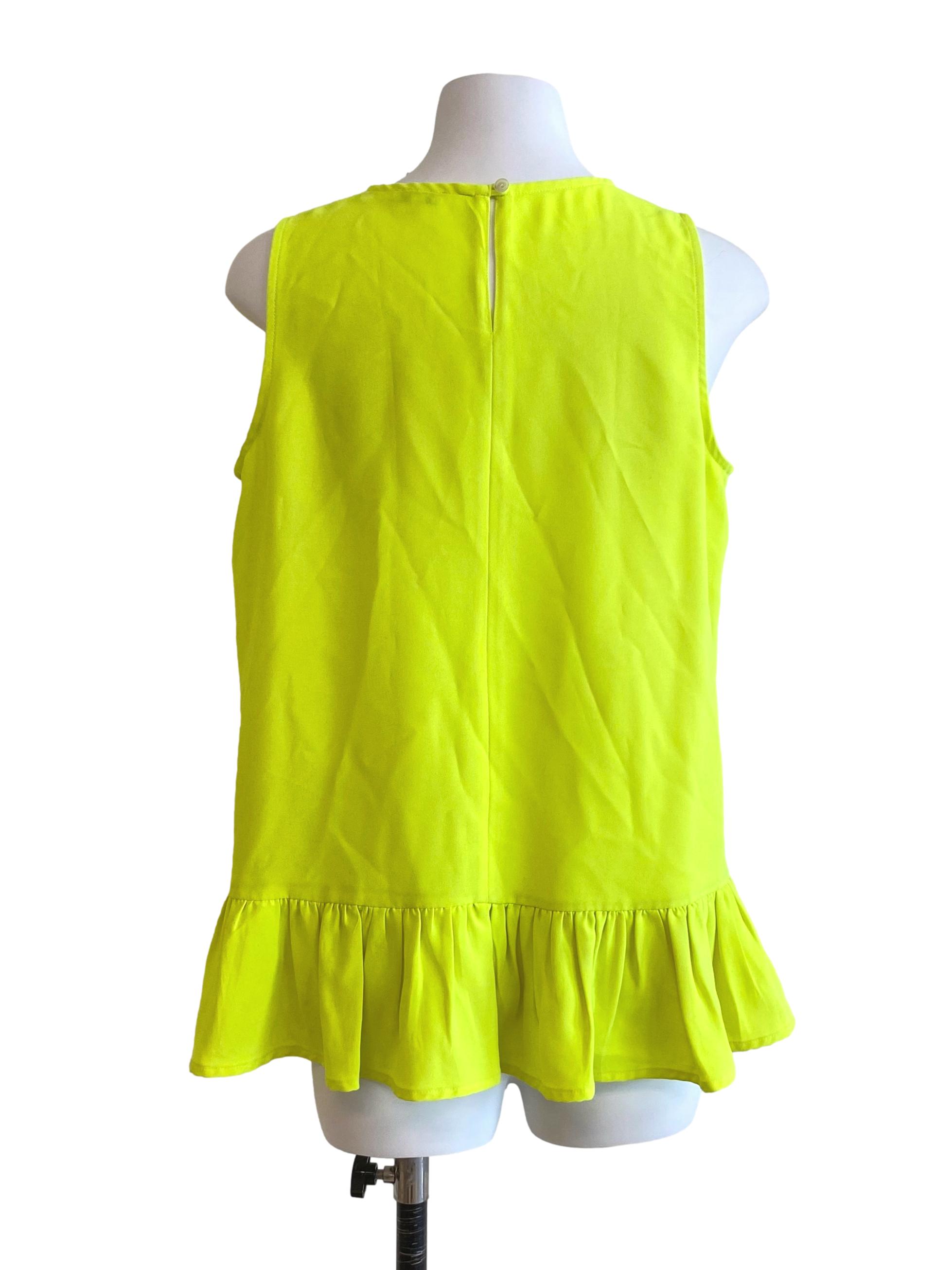Lime Jewel Neck Top