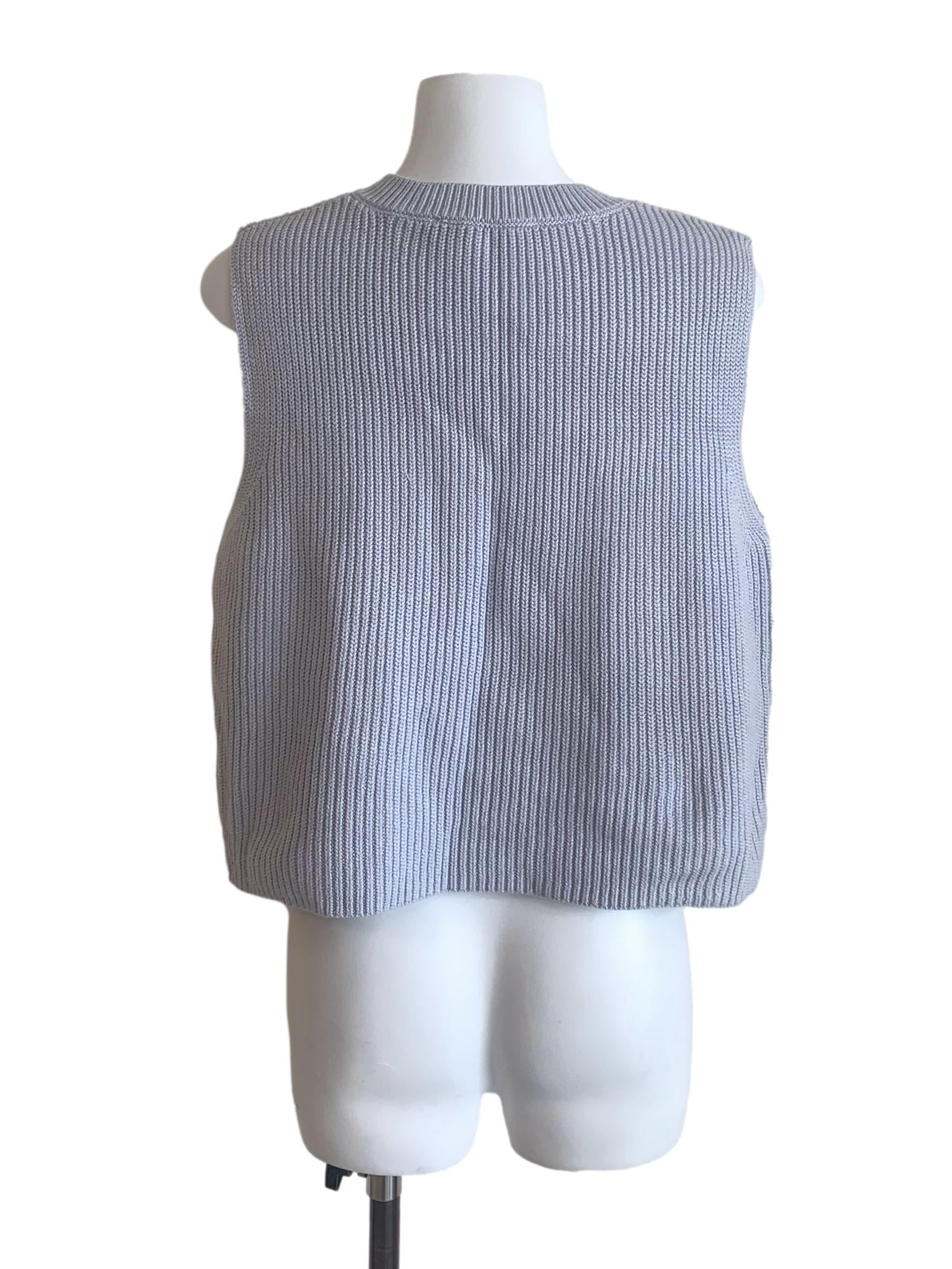 Stone Blue Knitted Vest