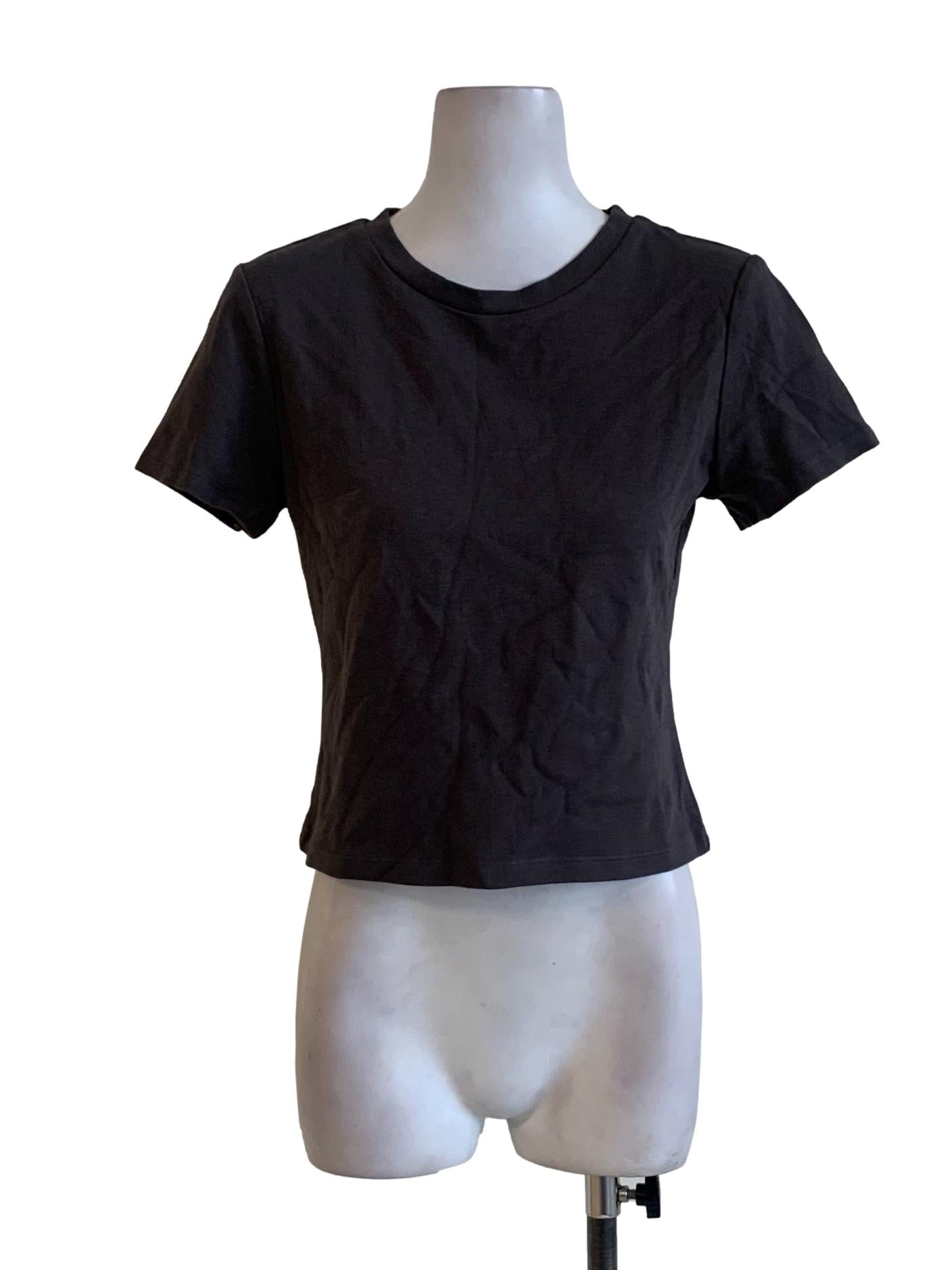 Stone Grey Bateau Neckline T-Shirt