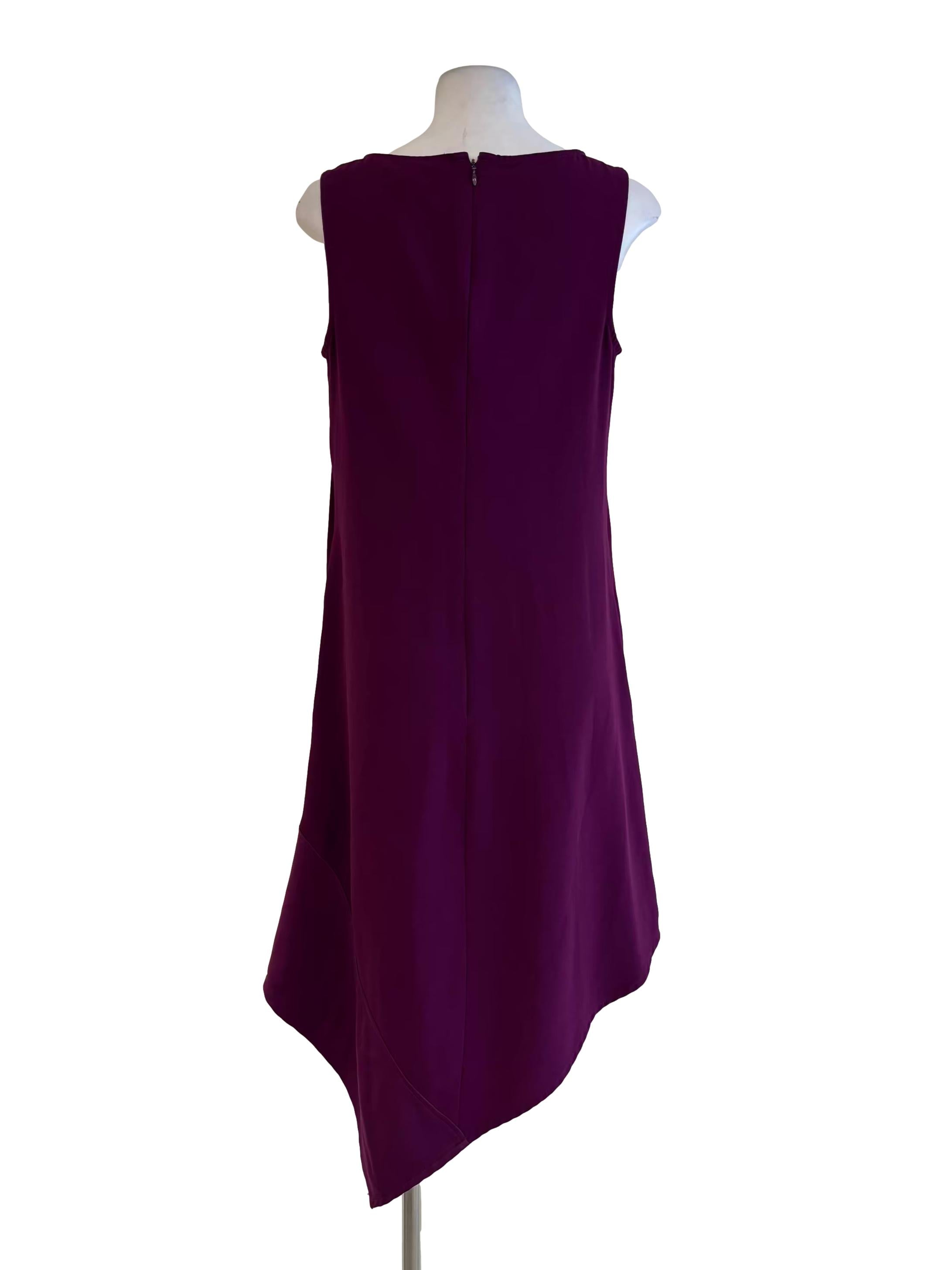 Plum Purple Sleeveless Triangle Shift Dress