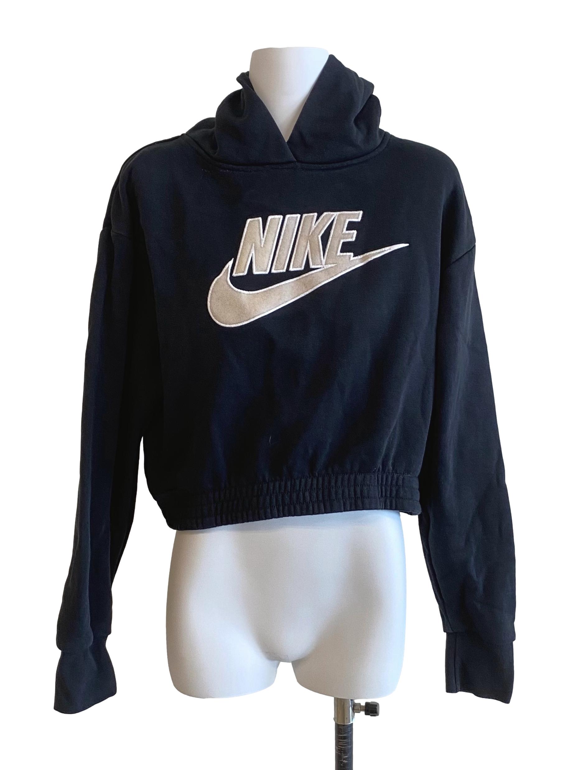 Black Crop Top Hoodie