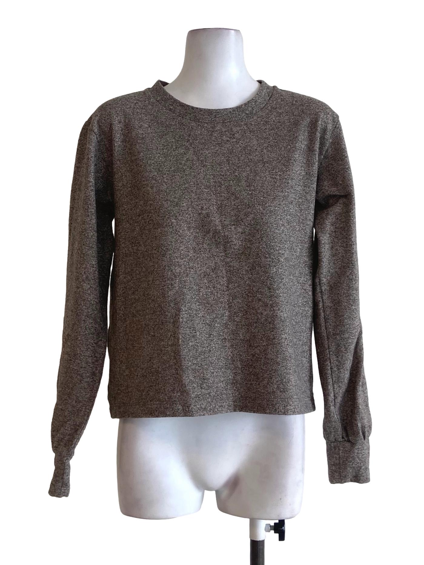 Coin Grey Shirt Sleeves Blouse