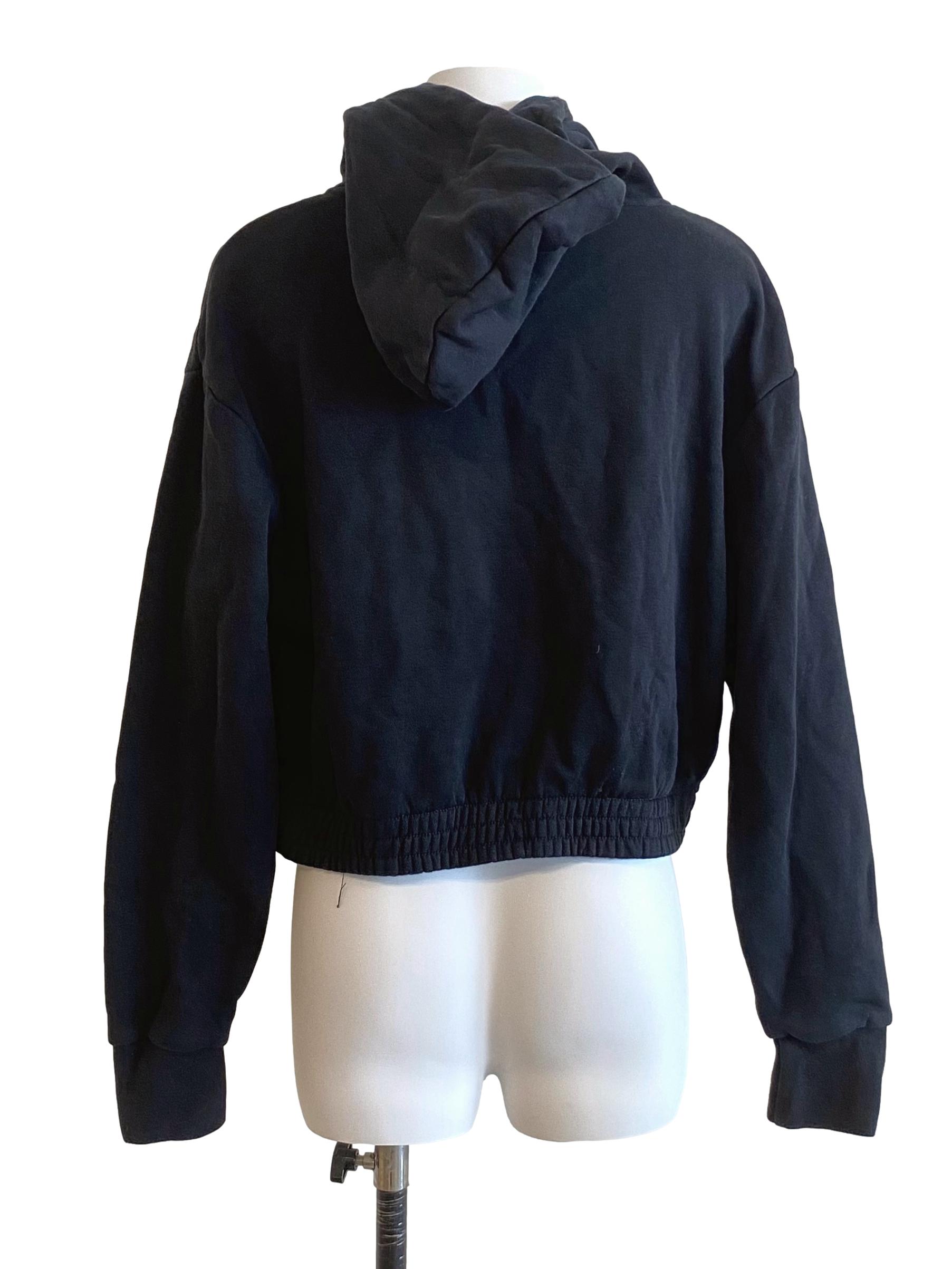Black Crop Top Hoodie