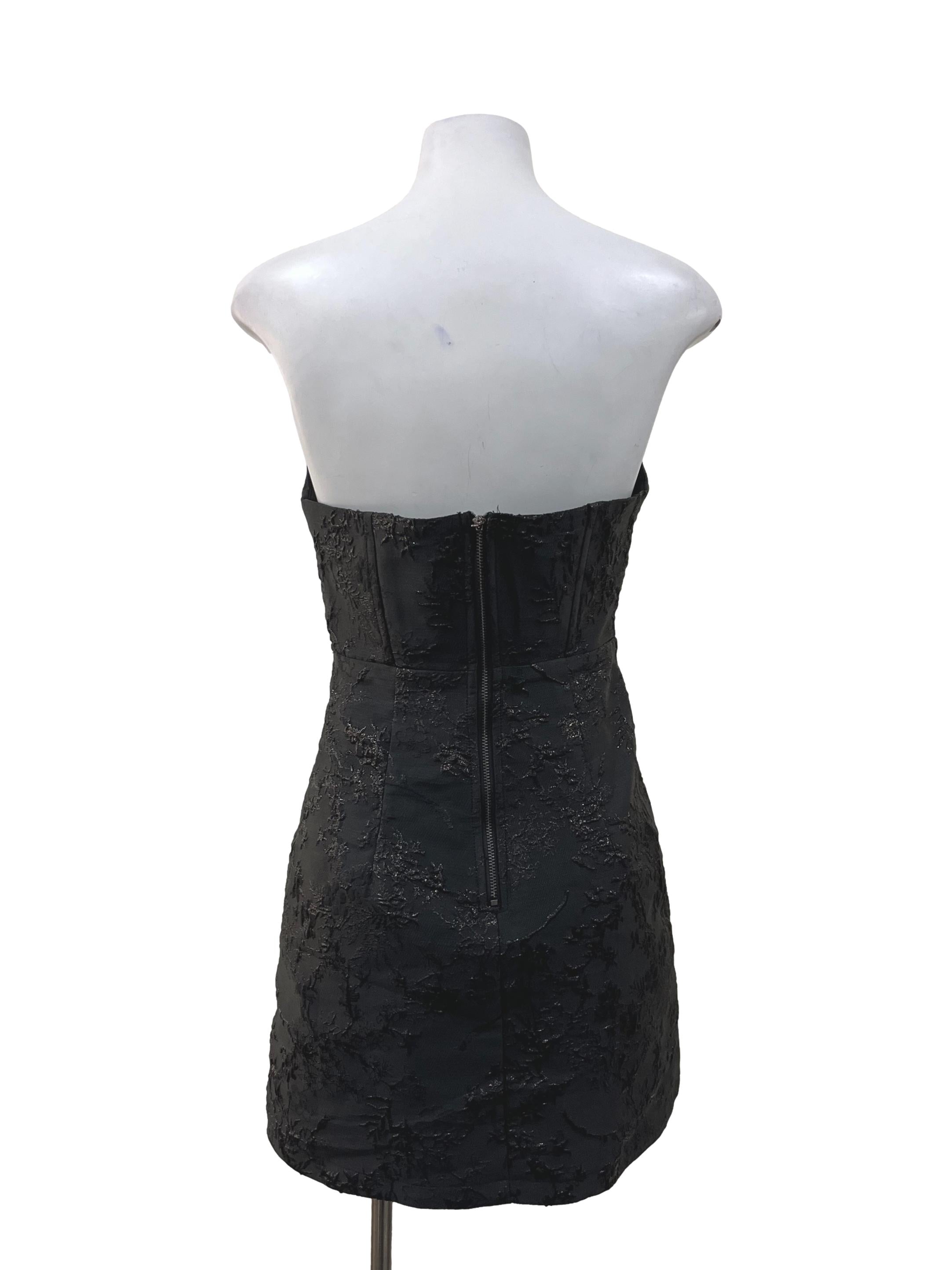 Black Botanic Romper Dress