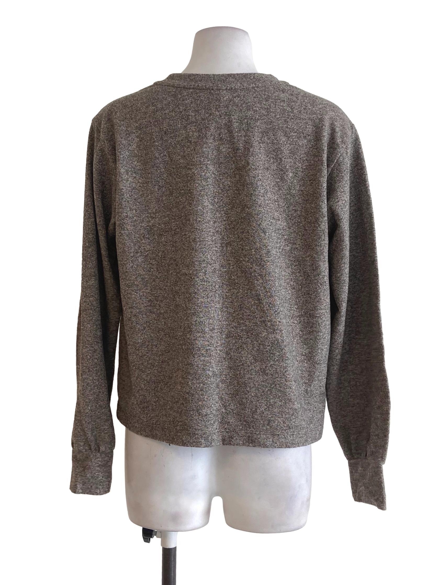 Coin Grey Shirt Sleeves Blouse