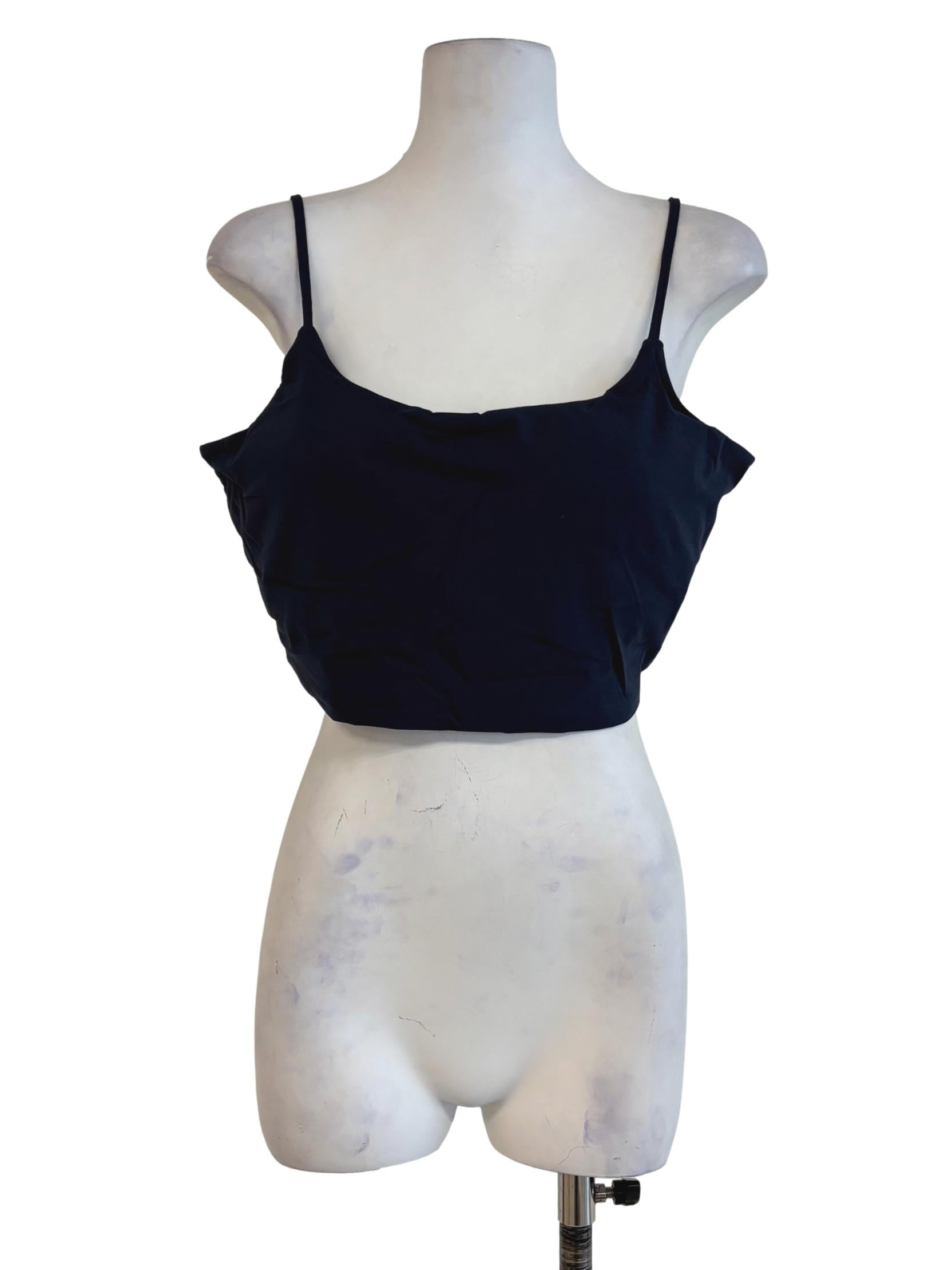 Blue Edith U Neck Padded Top