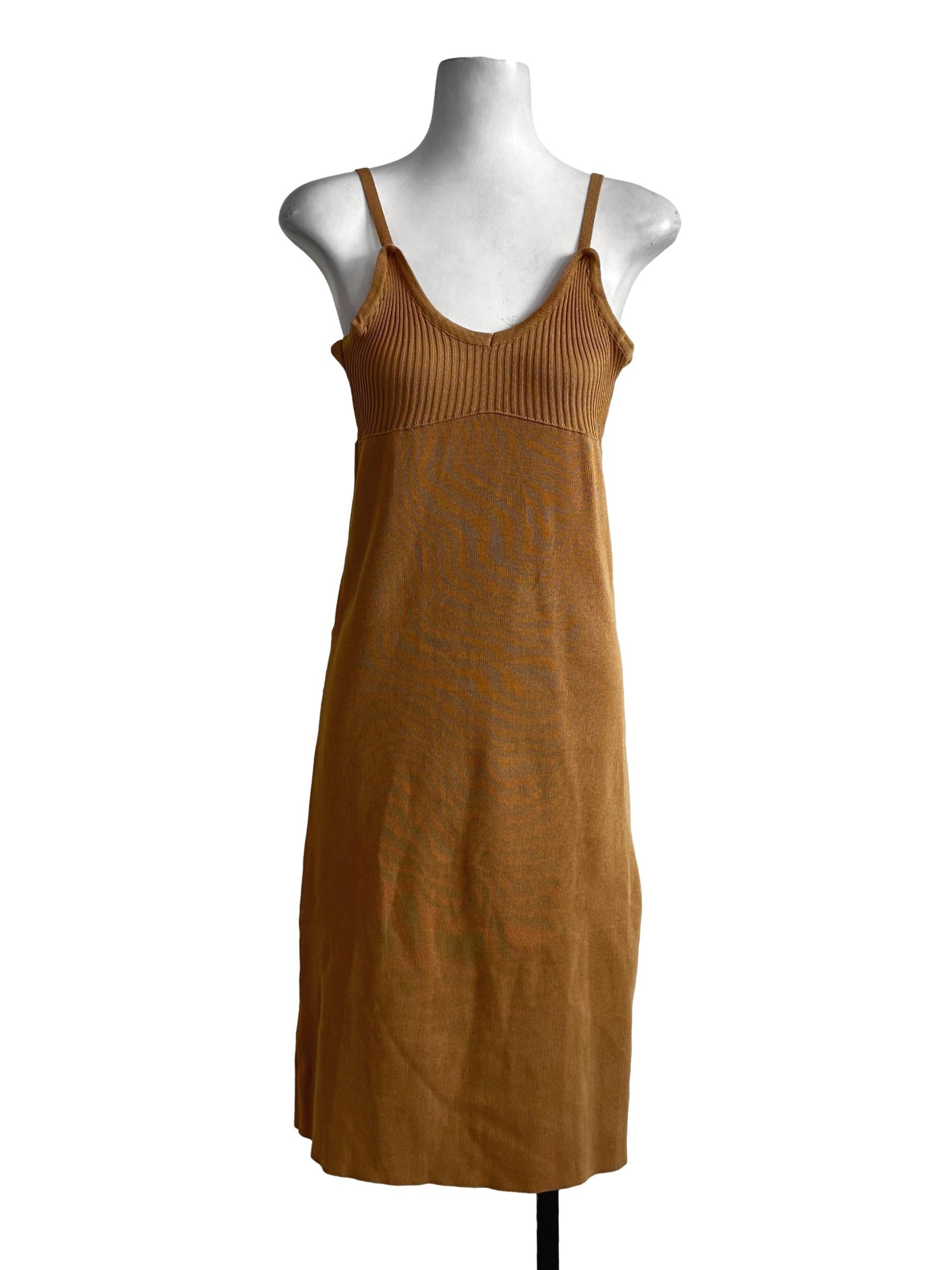Mustard Yellow Pencil Stripes Dress