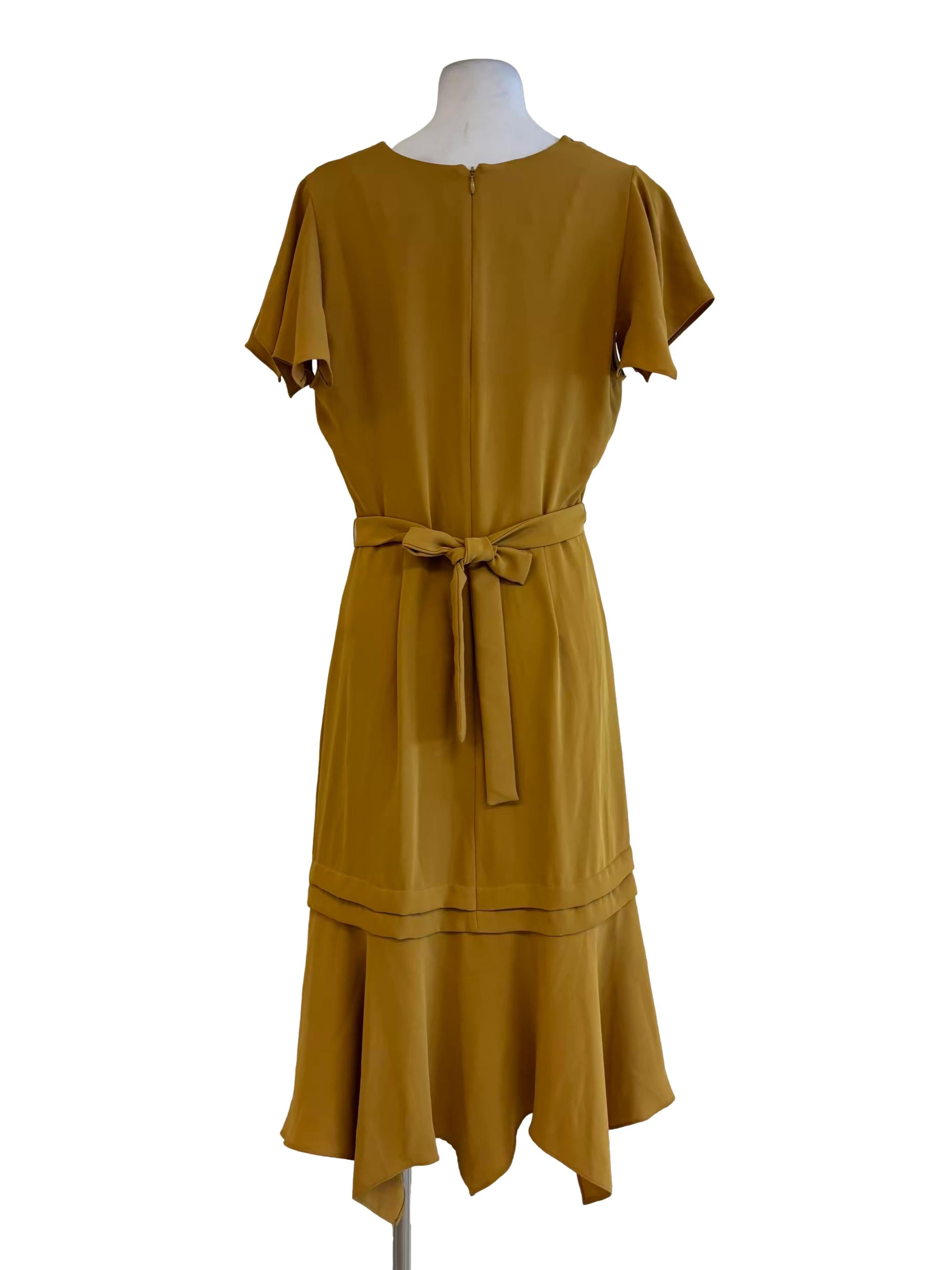Dijon V-Neck A-Line Dress