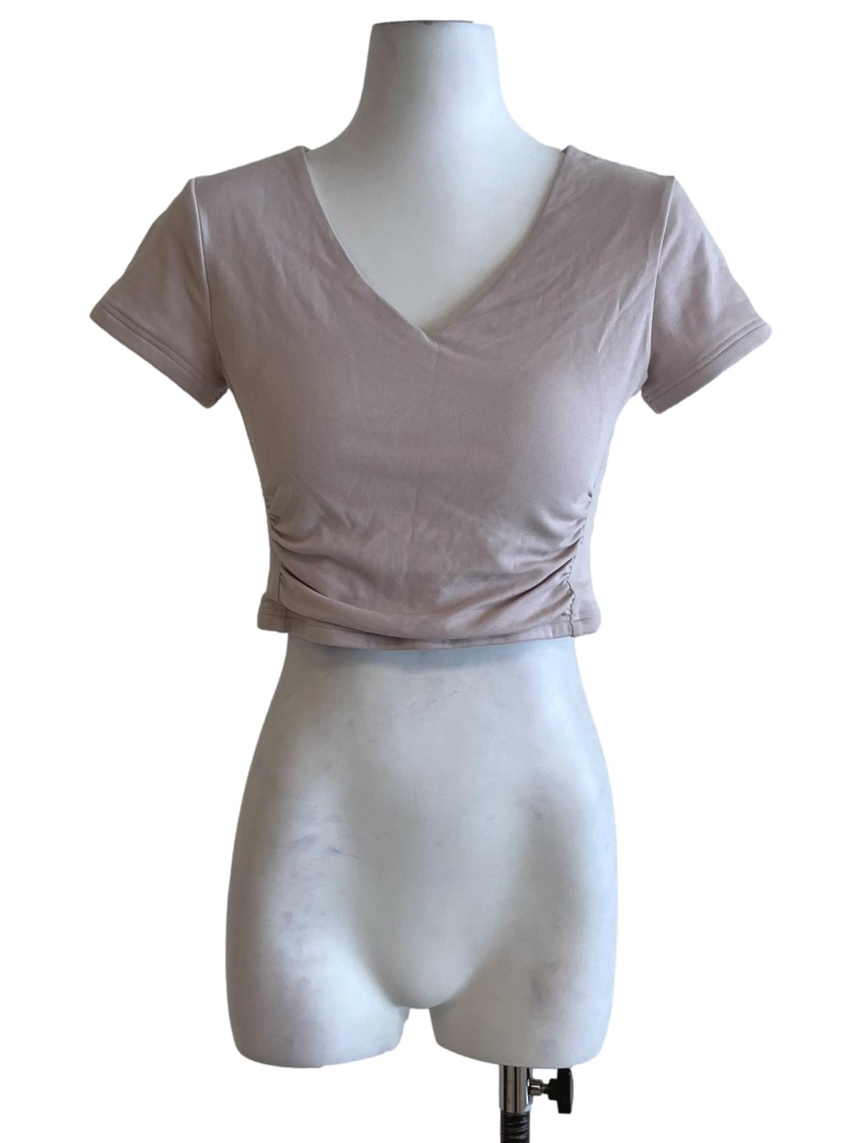 Blush Pink V-Neckline Blouse
