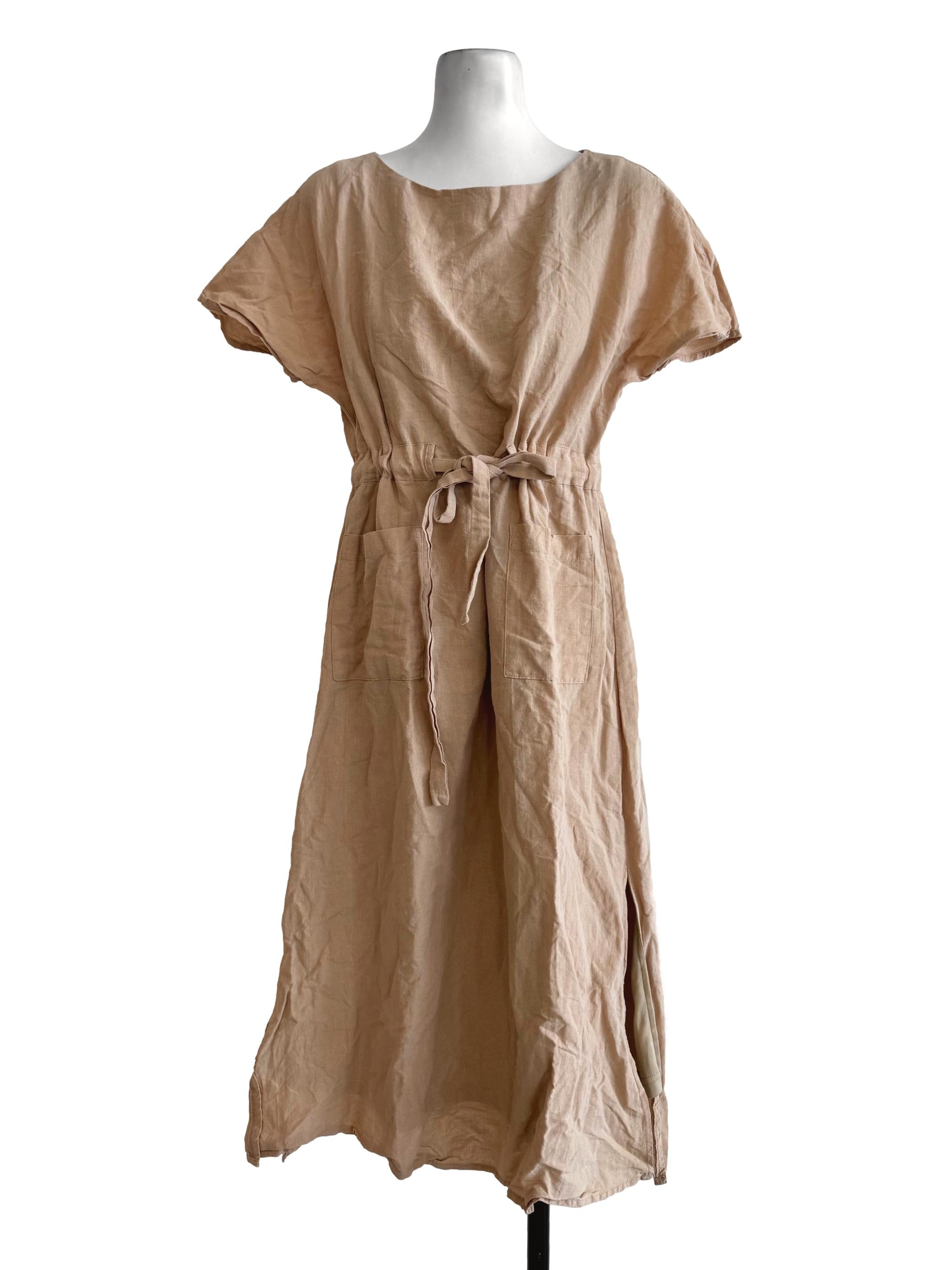 Caramel Brown Round Neck Dress TCL